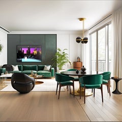 Shaker Nightswim - Urban Landscape Photography Painting Original Art