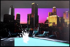 Shaker Nightswim - Peinture de paysage urbain - Art original