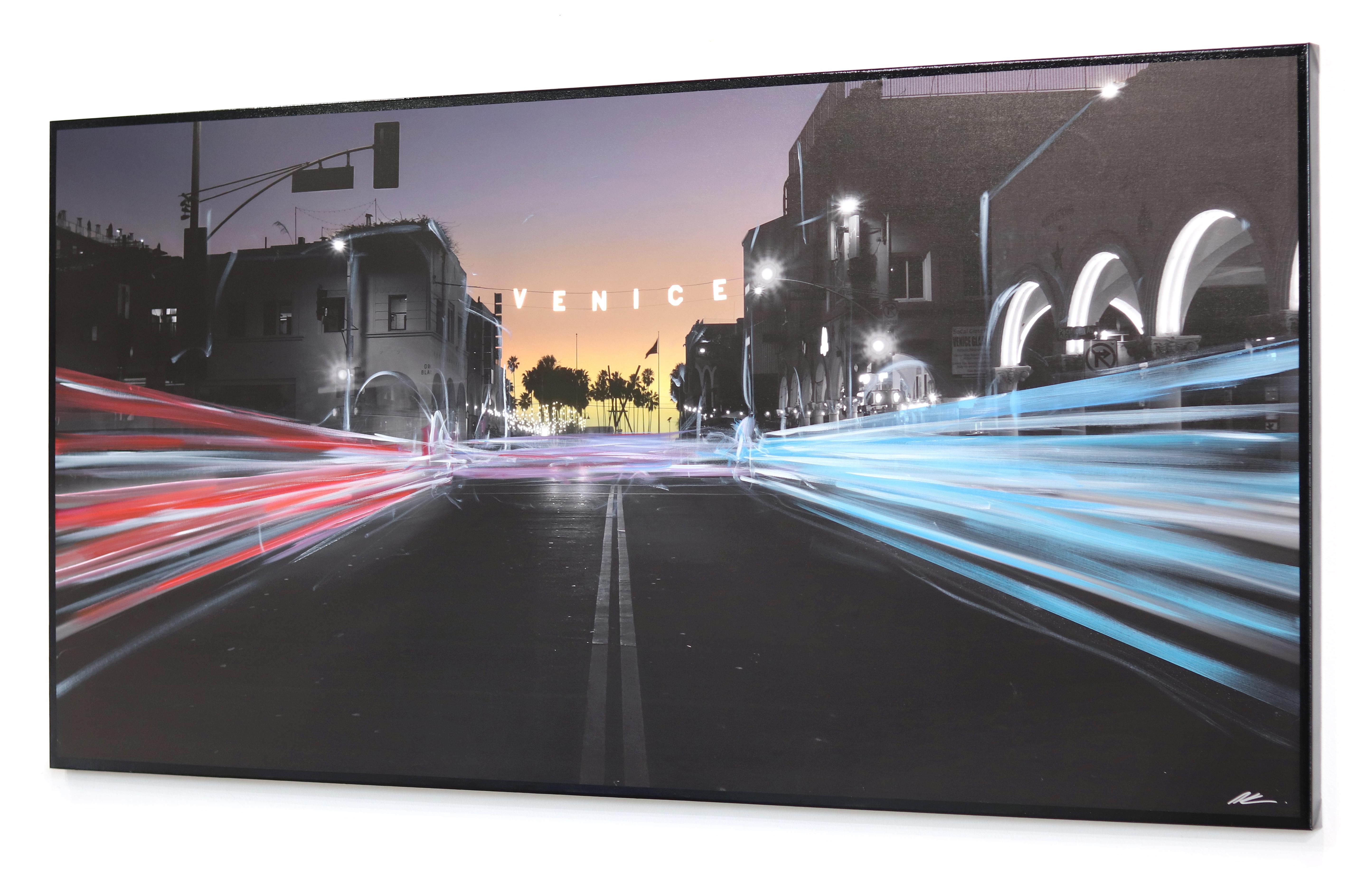 Venice Beach Love - Ocean Sounds - Large Urban Landscape Photography Painting For Sale 3