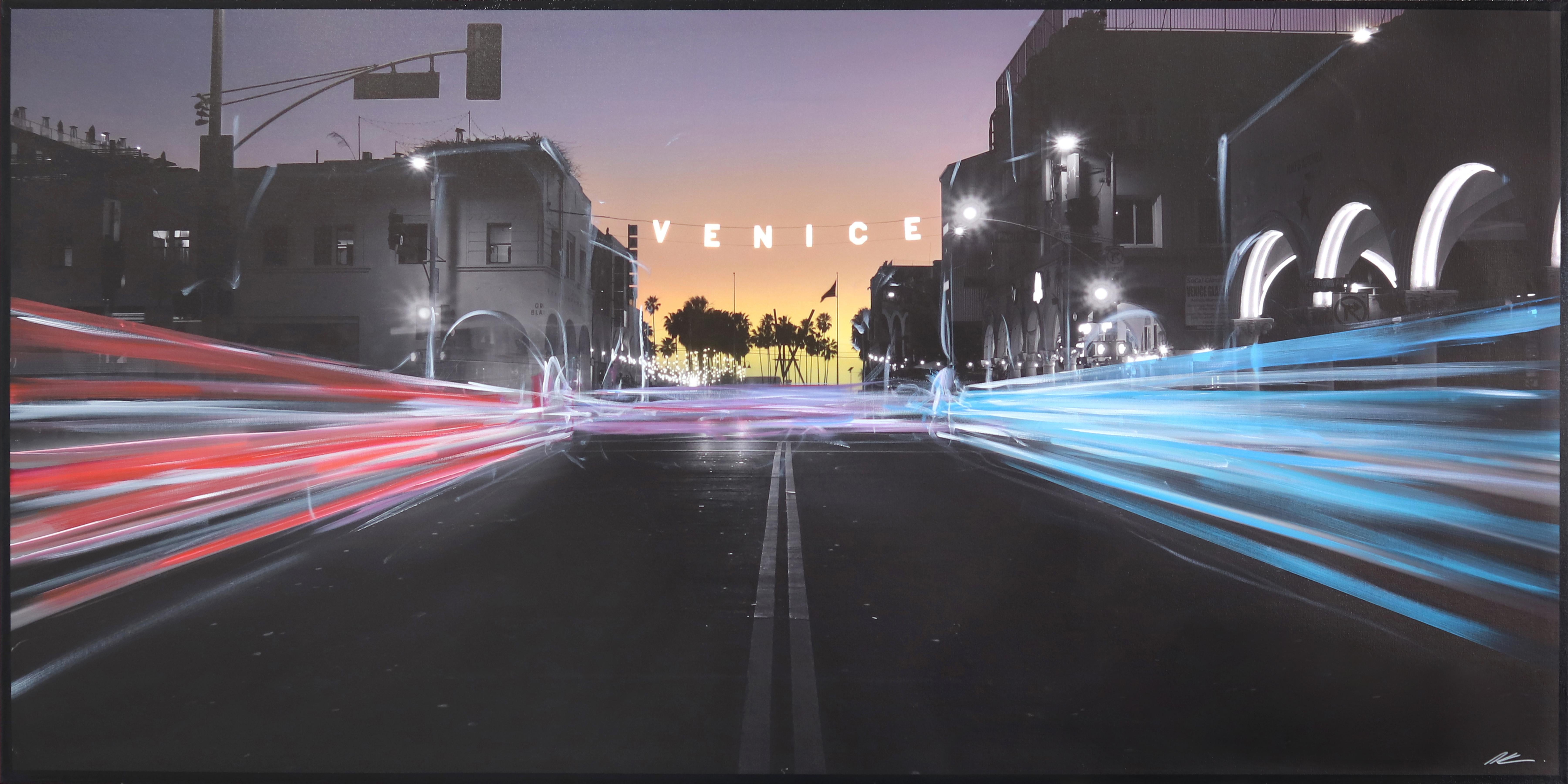 Venice Beach Love - Ocean Sounds - Large Urban Landscape Photography Painting