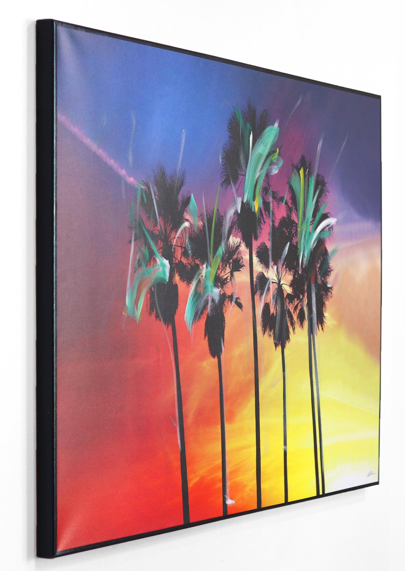 Venice California Multi Palms II - Contemporary Painting by Pete Kasprzak