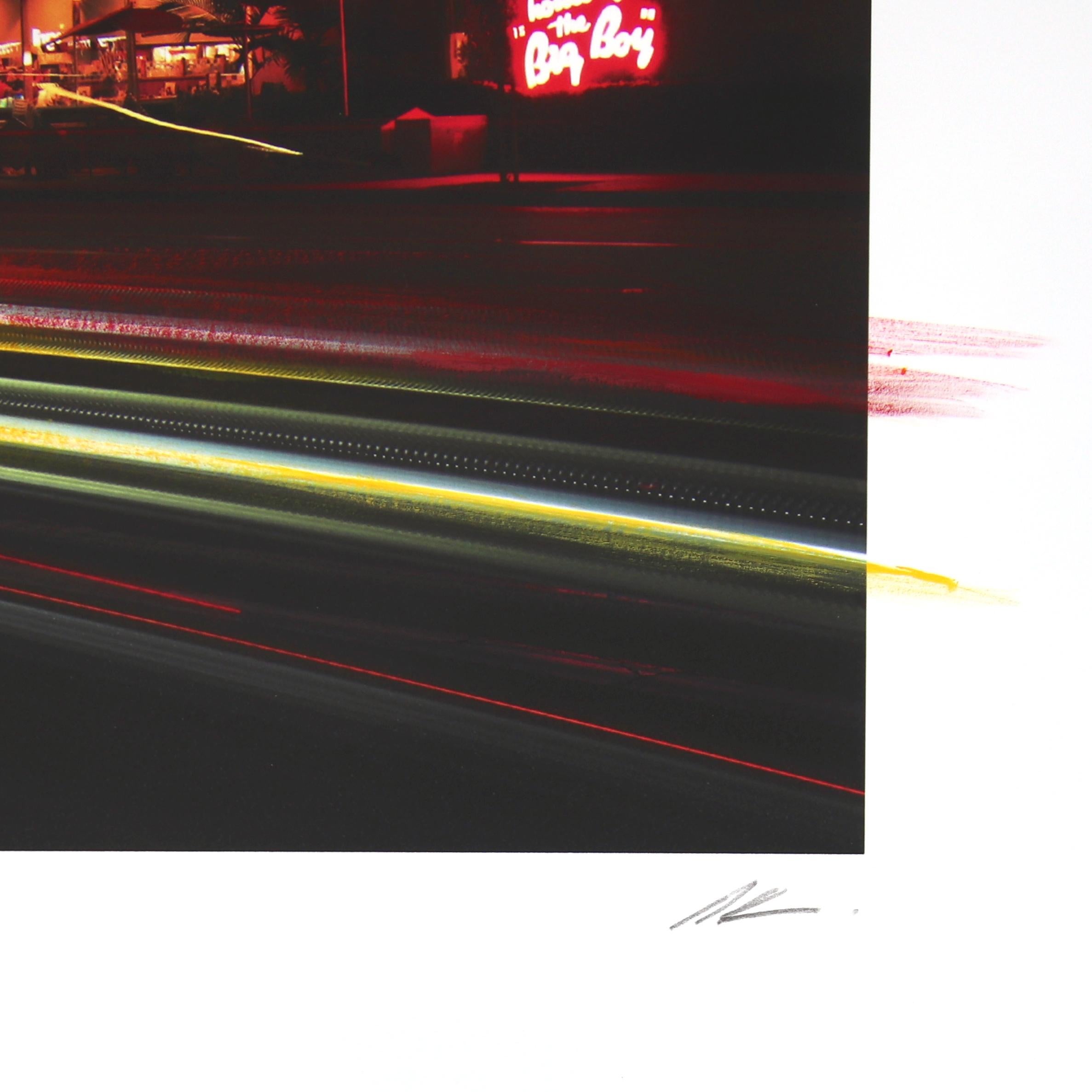Bob's Big Boy - Photographie de paysage urbain - Peinture sur papier en vente 2
