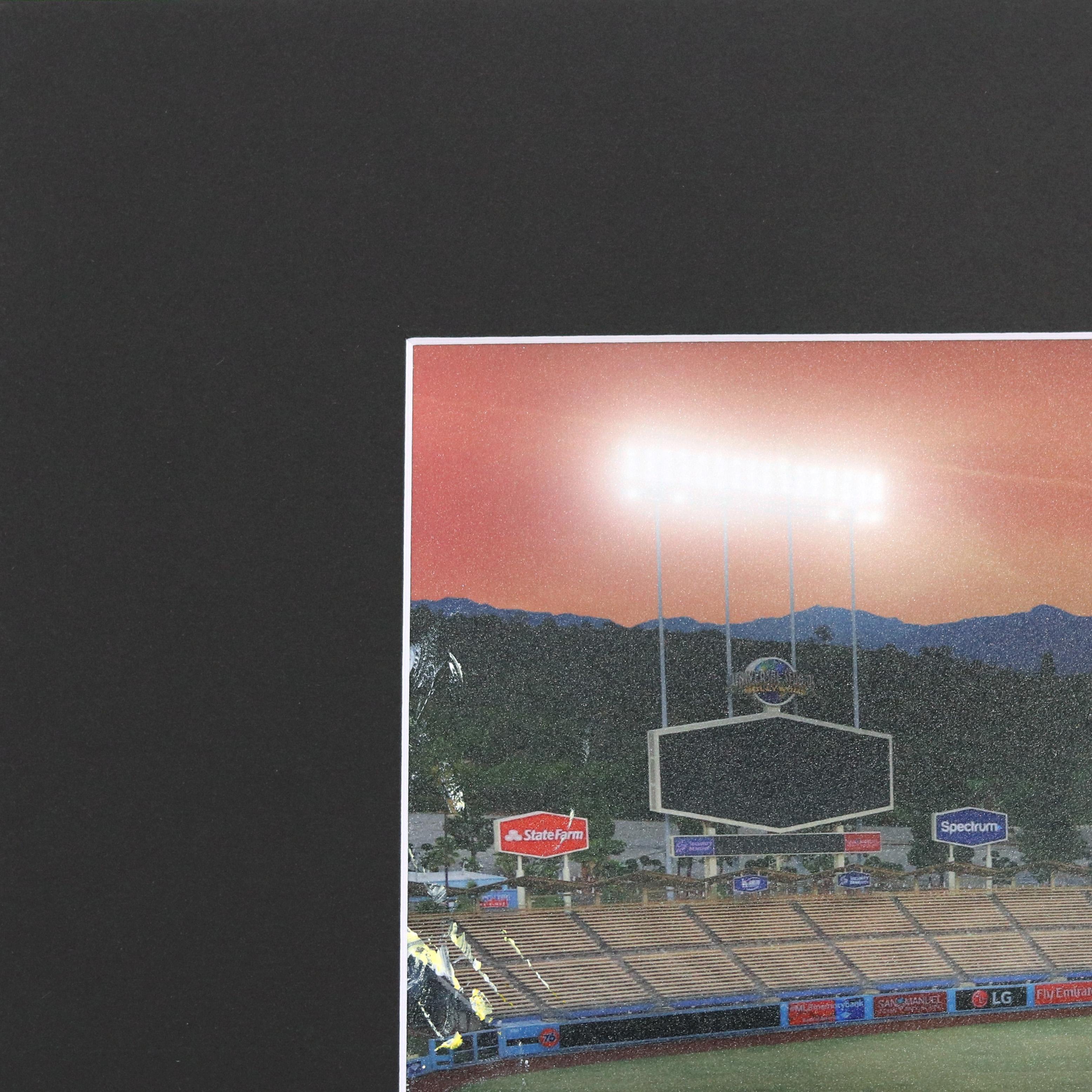 Dodger Stadium: è quasi ora di giocare di nuovo - Fotografia urbana - Pittura su carta - Mixed Media Art Contemporaneo di Pete Kasprzak