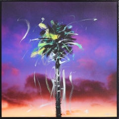 Hermosa Single Palm - Original Landscape Tree Sunset Photography Artwork