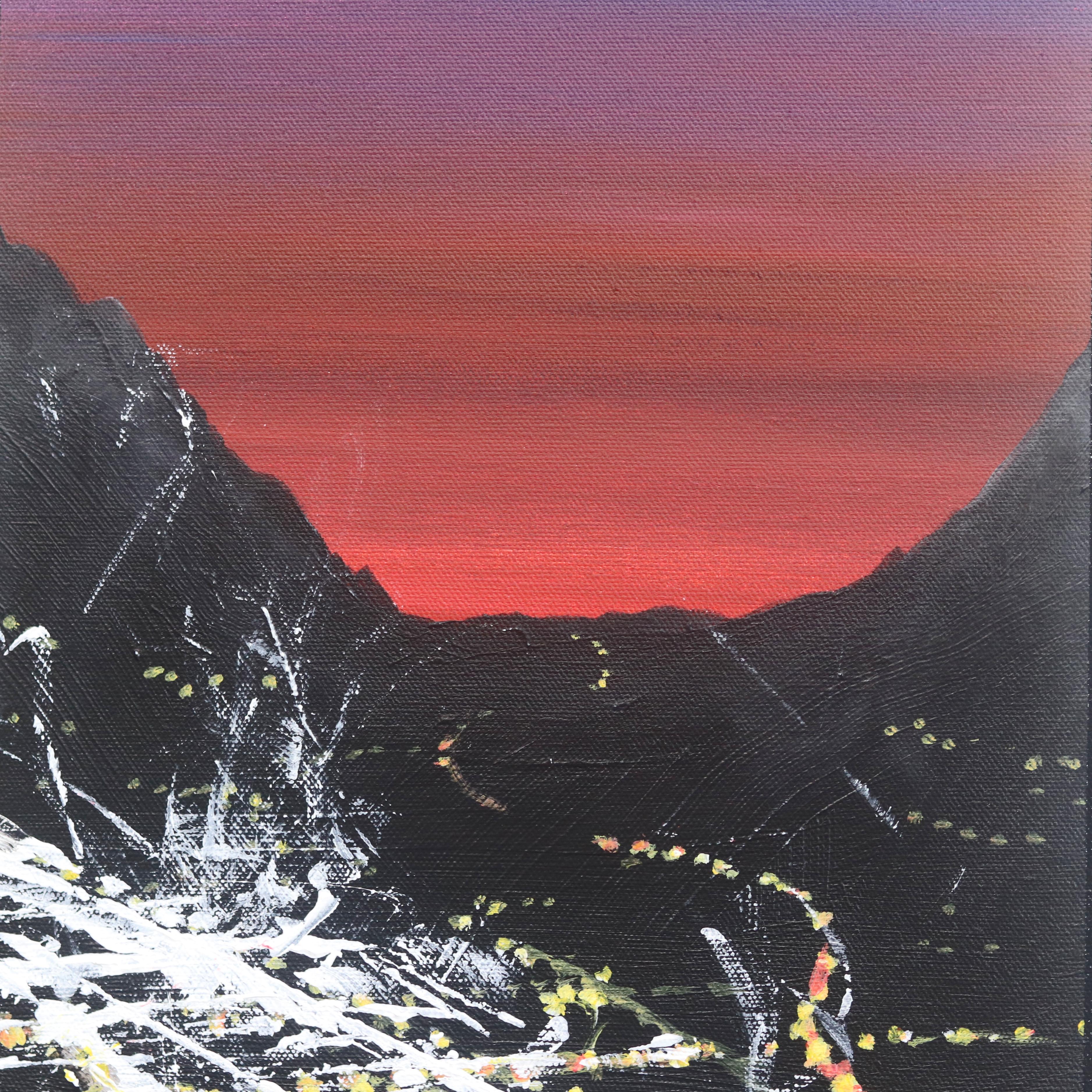 Las Palmas Sunset Aerial - Contemporary Painting by Pete Kasprzak