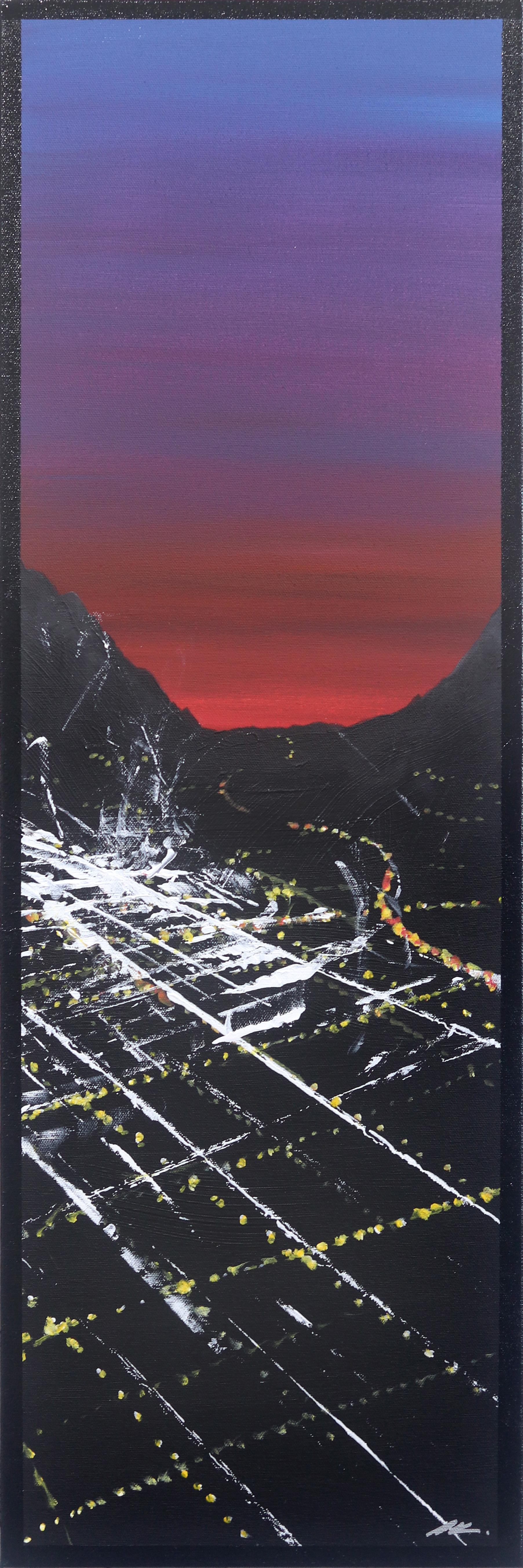 Pete Kasprzak Abstract Painting - Las Palmas Sunset Aerial
