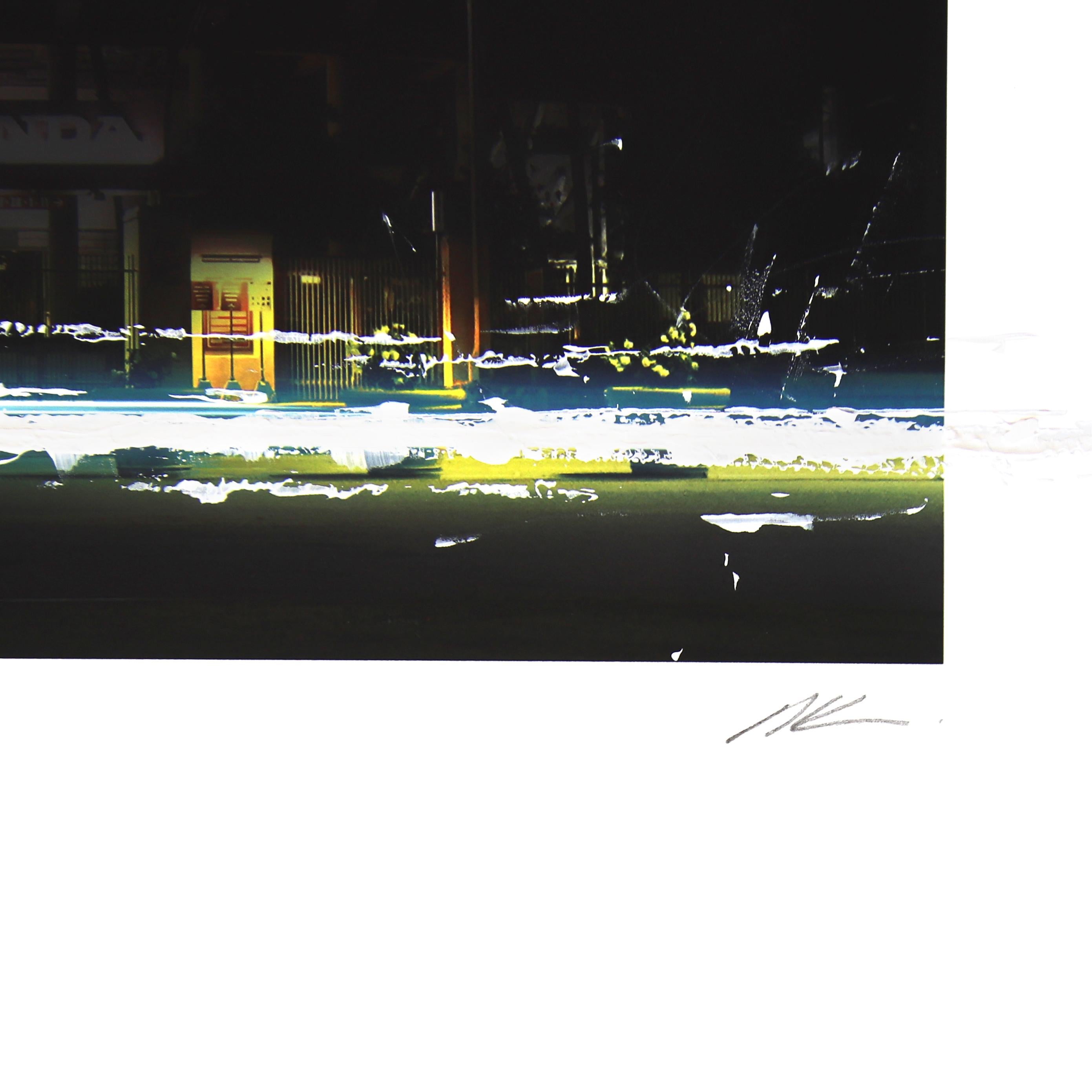 Rose Bowl - Urban Landscape Photography Painting Art on Paper For Sale 2