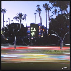 The Beverly Hills Neon Flash  -  Original Urban Landscape Photography Painting