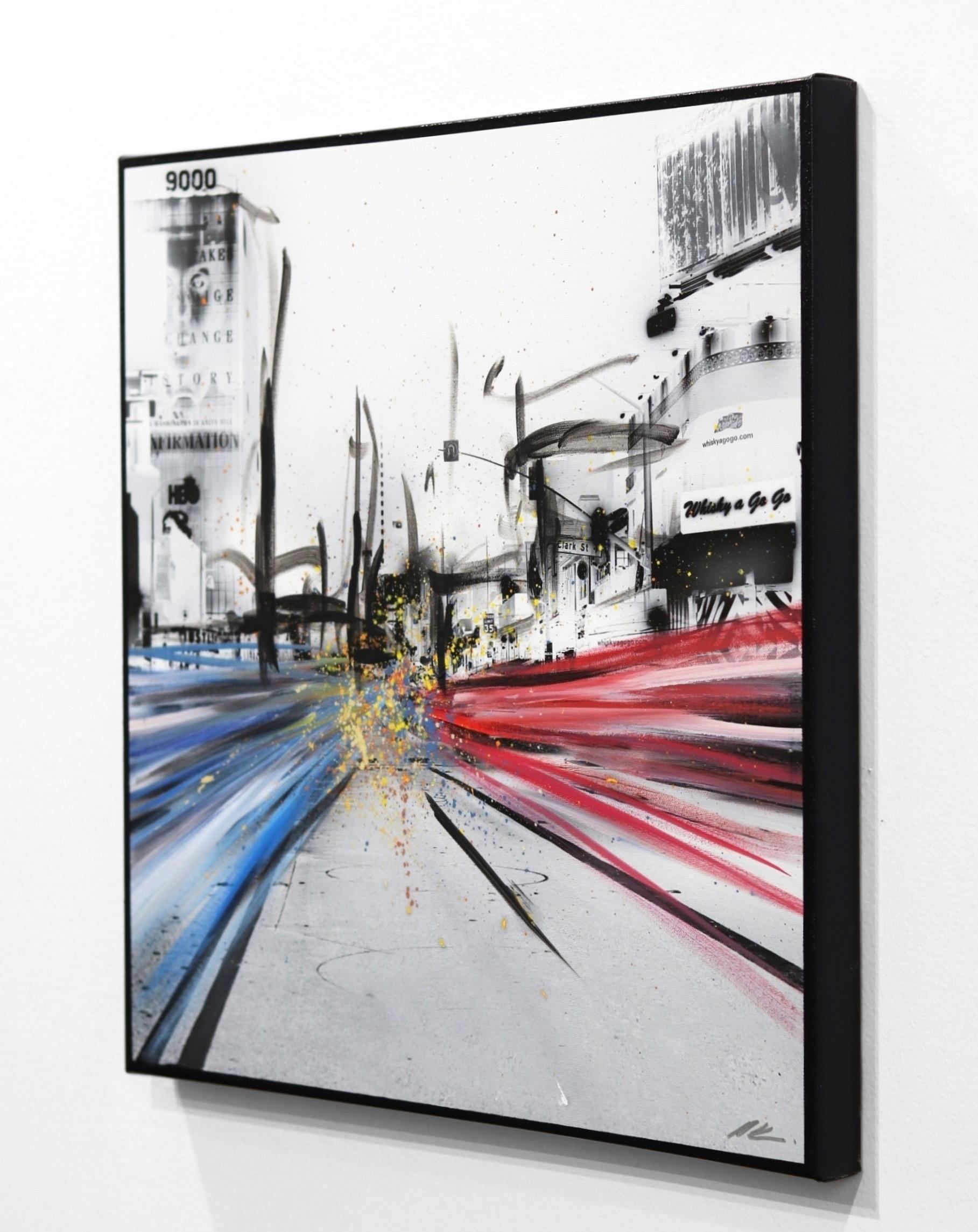 Whisky (Rückwärts) II (Grau), Abstract Painting, von Pete Kasprzak