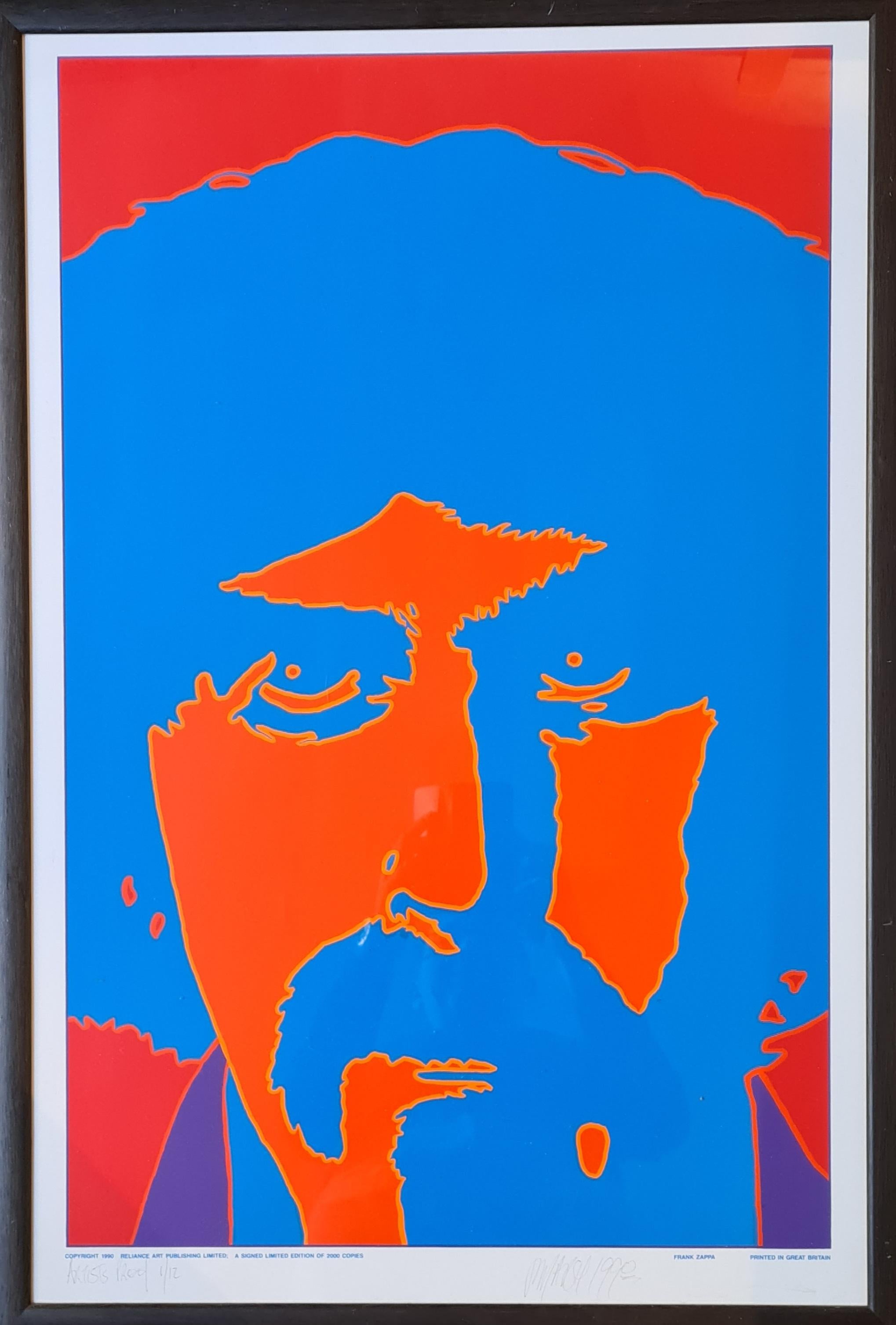 Pop Art, Frank Zappa - Print by Pete Marsh