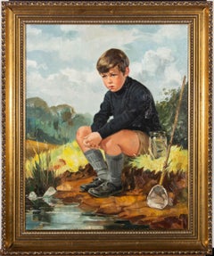 Vintage Peter A. Davison - 1969 Oil, Pond Dipping