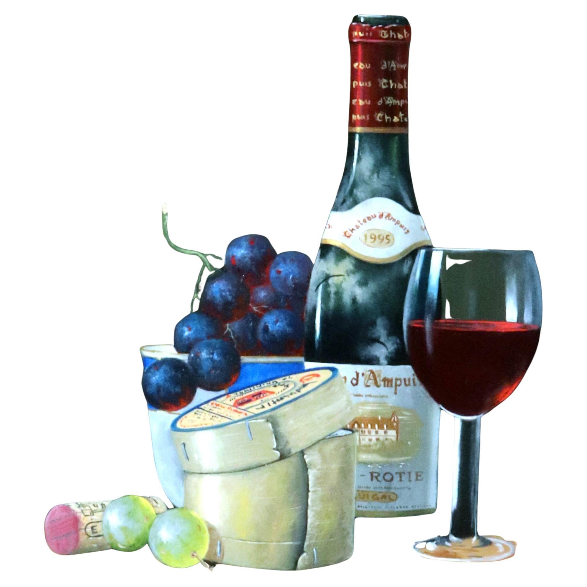 Stiil Life mit Wein und Käse von Peter A. Kotka