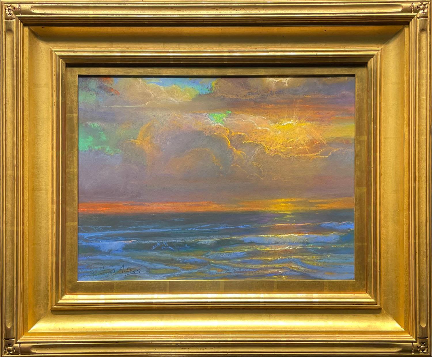 Après la tempête d'automne ; plage de St. Malo, bord de l'océan - Painting de Peter Adams