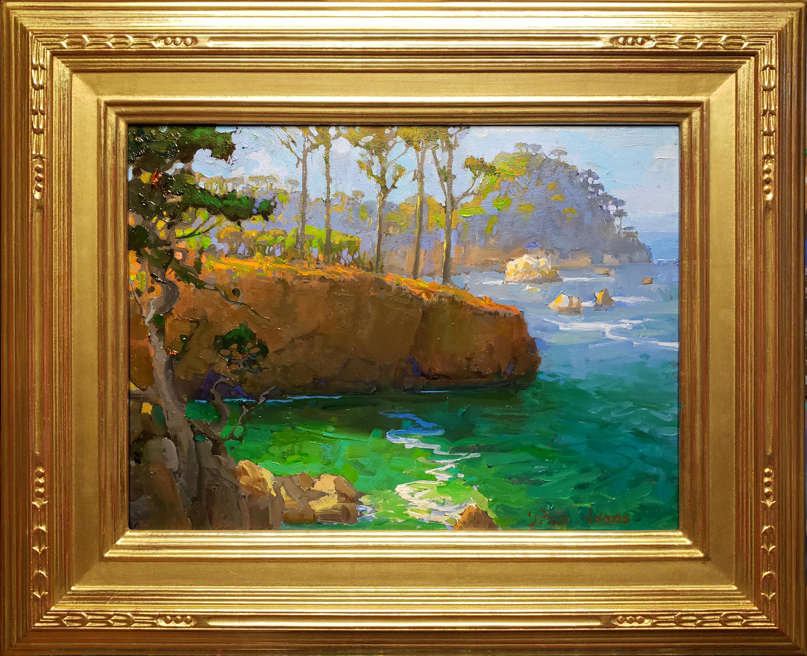Peter Adams Landscape Painting - Afternoon at Whaler's Cove, Point Lobos, California