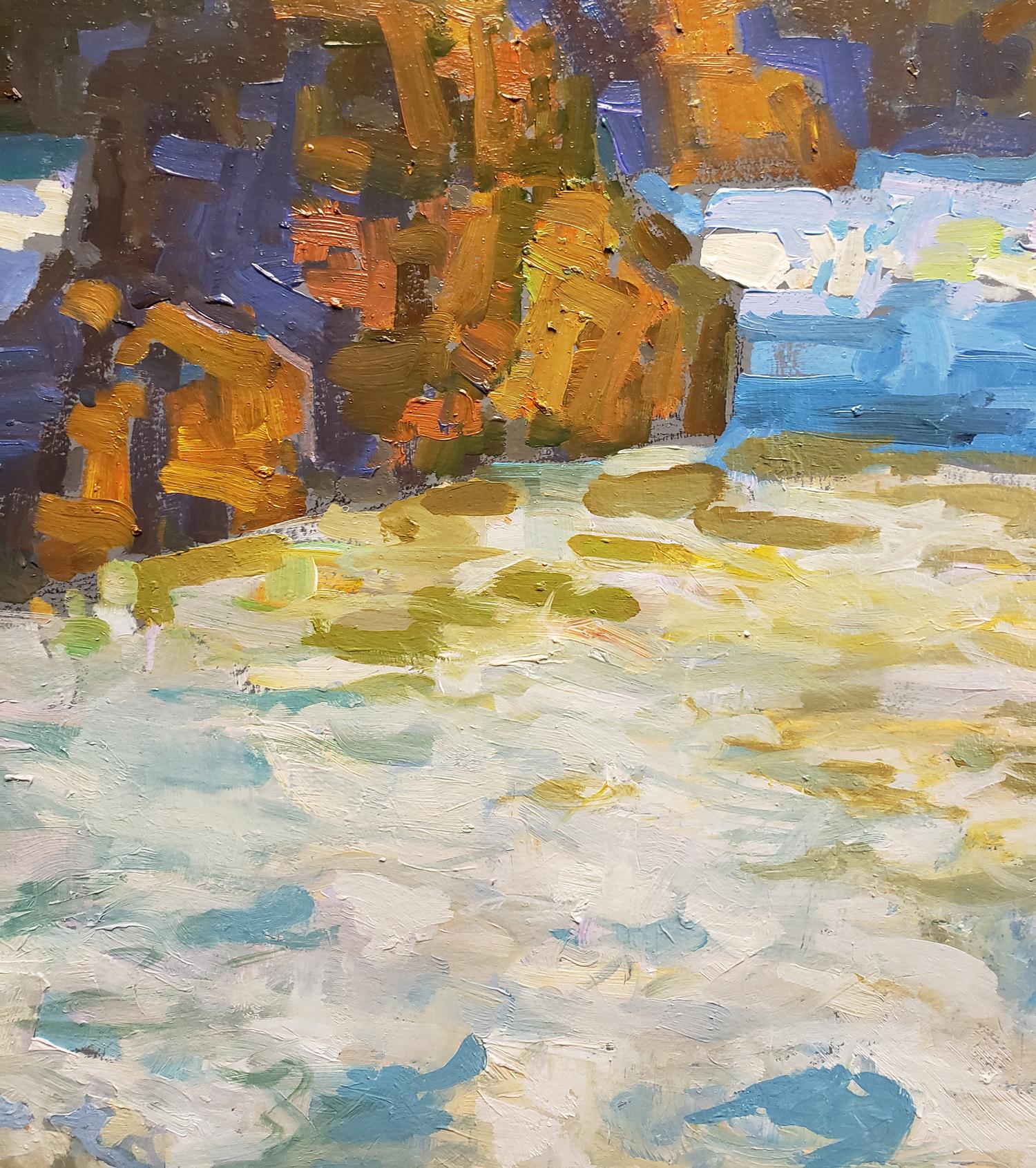 Mousse d'après-midi et surf ; plage d'El Matador, Malibu en vente 1