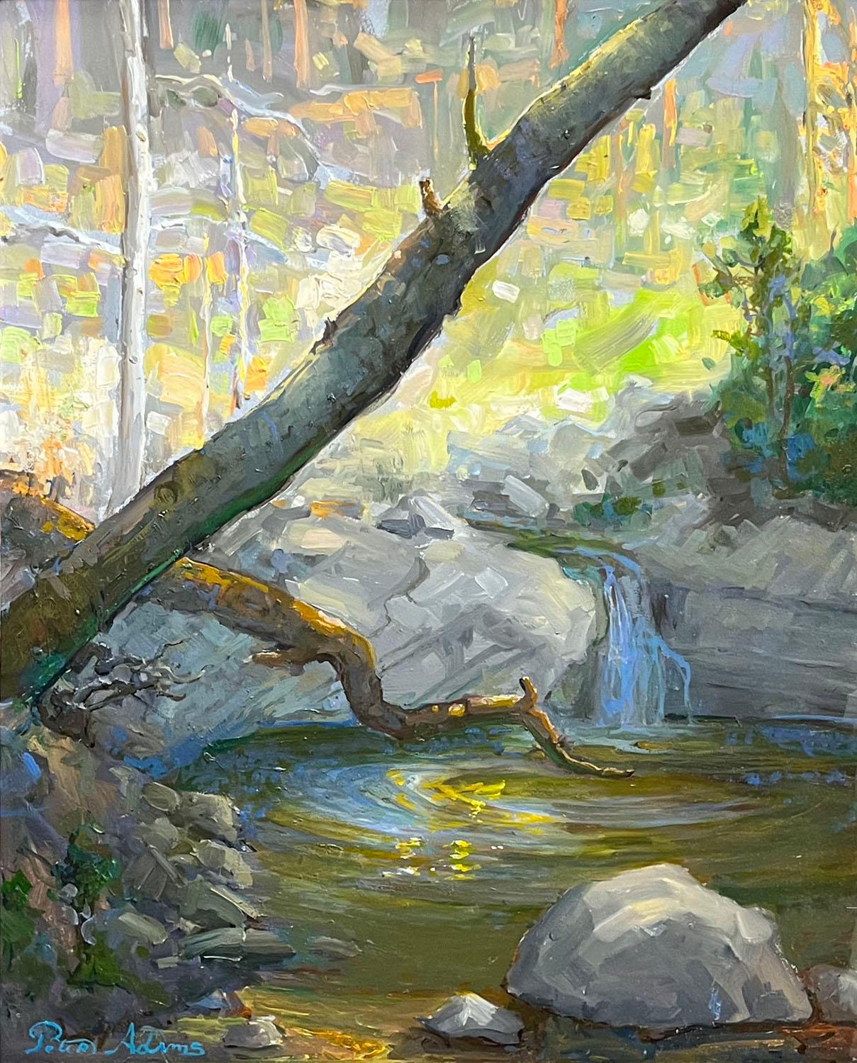 Fallen Trees; Strawberry Peak - Painting by Peter Adams