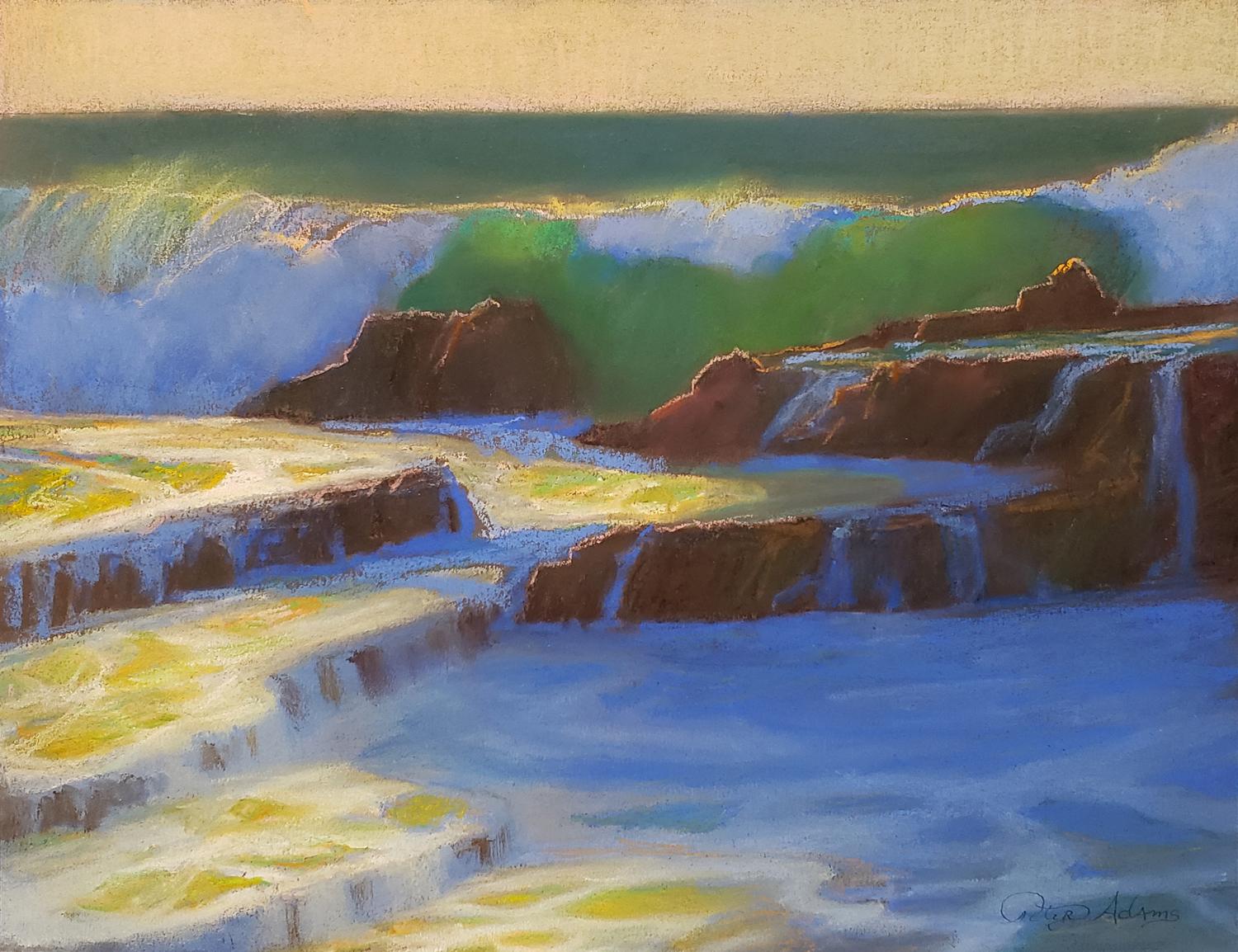 Golden Cove Breakers; Rancho Palos Verdes - Painting by Peter Adams