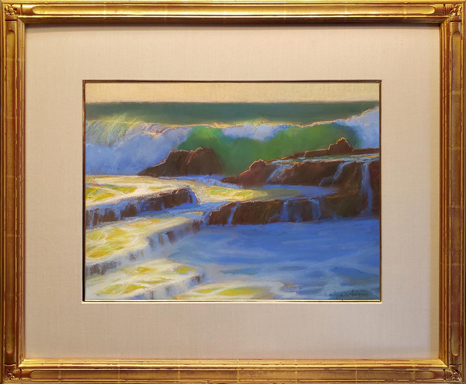 Peter Adams Landscape Painting - Golden Cove Breakers; Rancho Palos Verdes