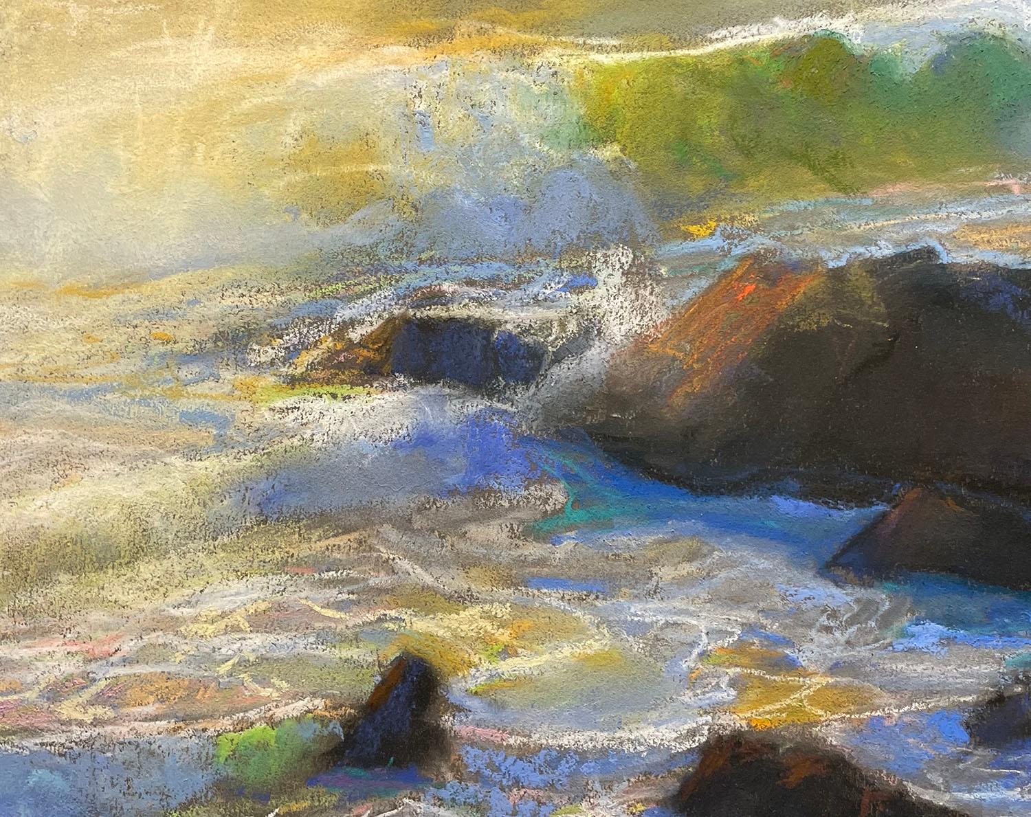 Goldener goldener Surf; Leo Carrillo Strand (Impressionismus), Painting, von Peter Adams