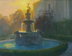 Neptune's Fountain at Sunset, Huntington Gardens, San Marino