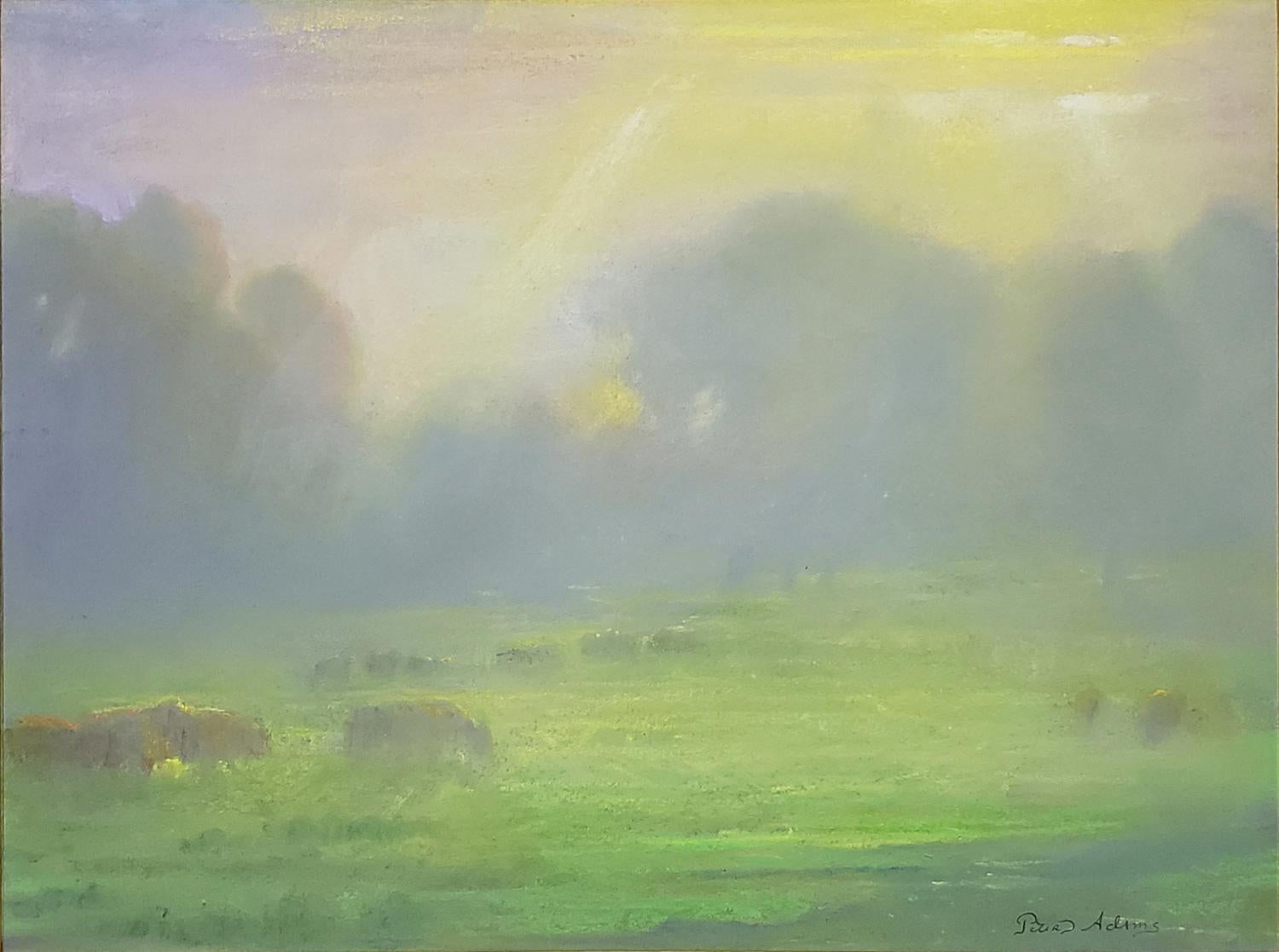 Pastoral Morning; Redding - Painting by Peter Adams