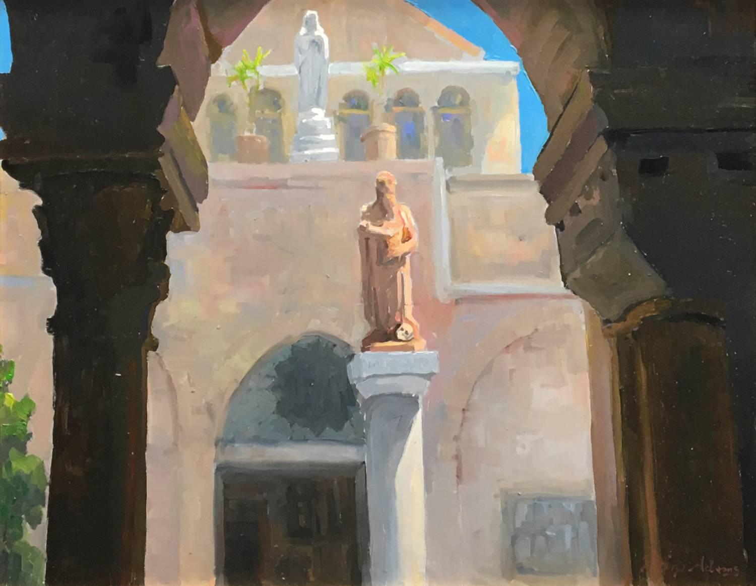 San Girolamo e Santa Caterina d'Alessandria, Chiesa di Santa Caterina, Betlemme - Painting di Peter Adams