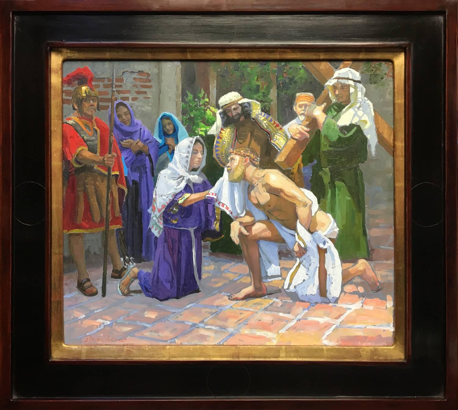 Studio per la sesta stazione; Veronica - Painting di Peter Adams