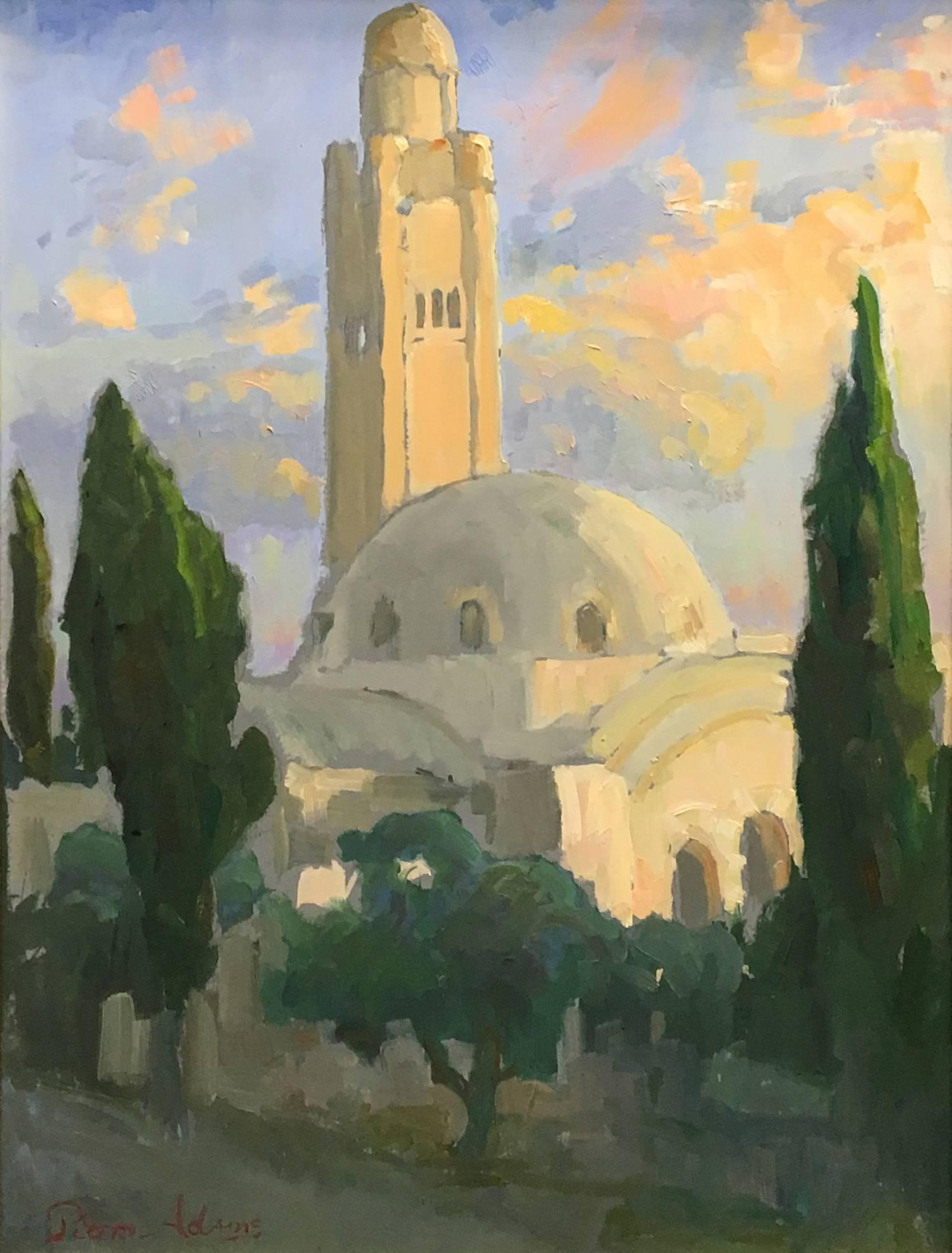 The Jerusalem International YMCA Tower and Concert Hall - Painting by Peter Adams