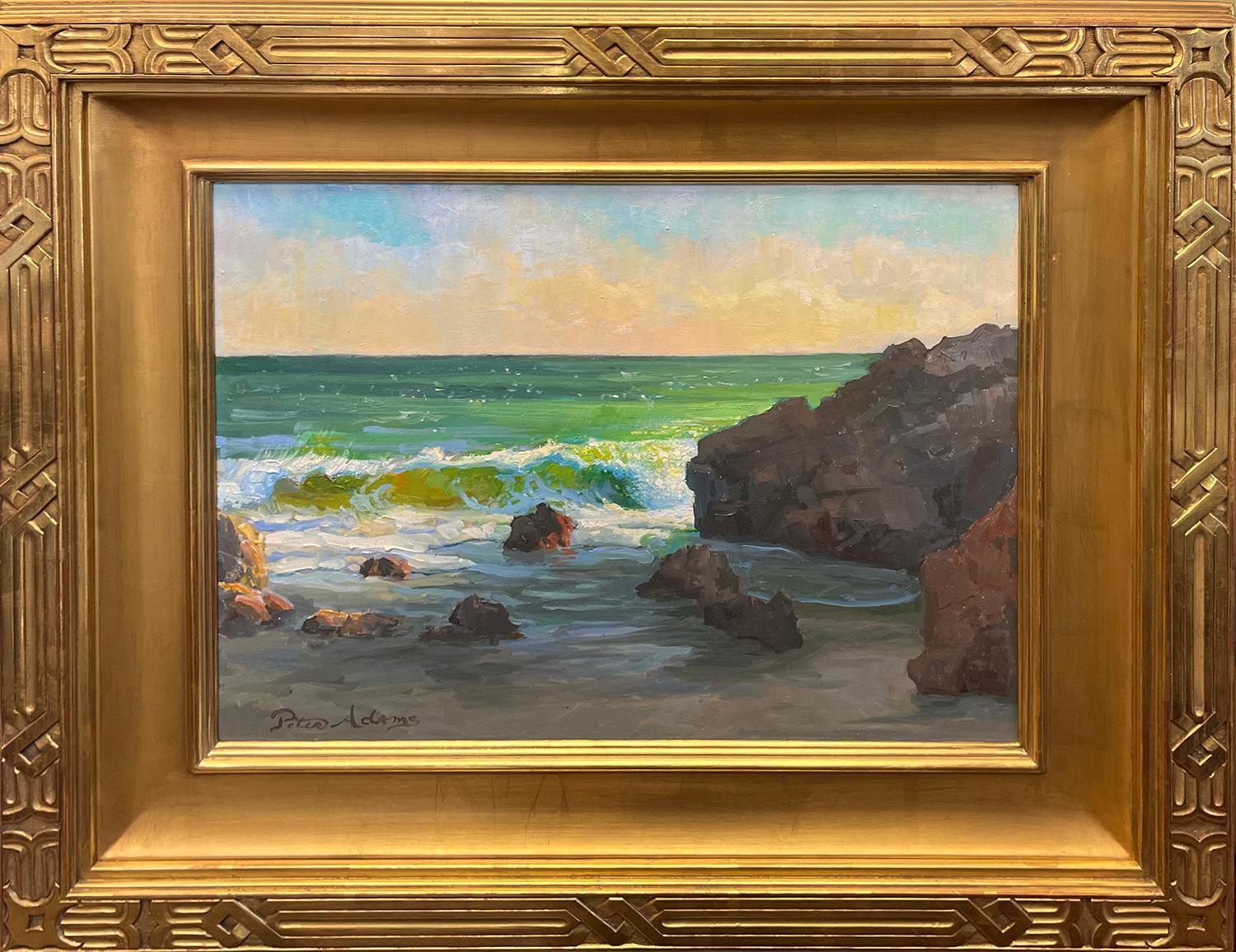 Pomeriggio ventoso alla spiaggia Leo Carrillo - Painting Realismo di Peter Adams
