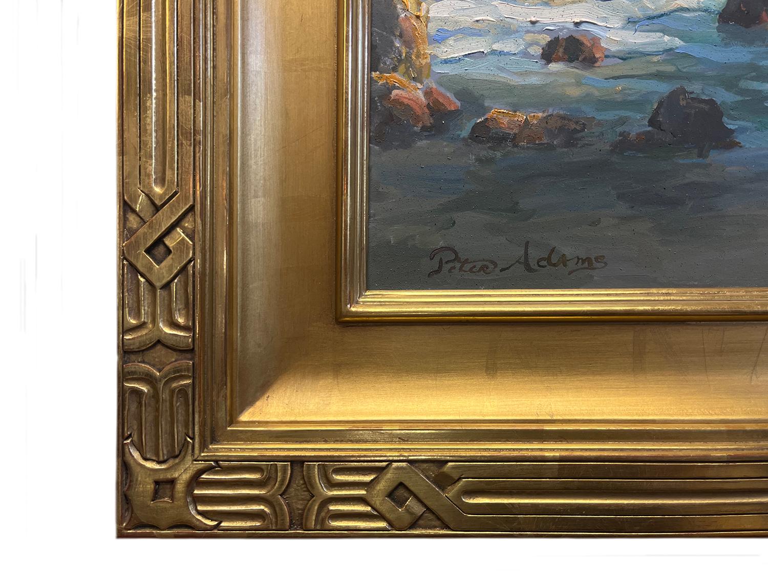 Pomeriggio ventoso alla spiaggia Leo Carrillo - Landscape Painting Marrone di Peter Adams
