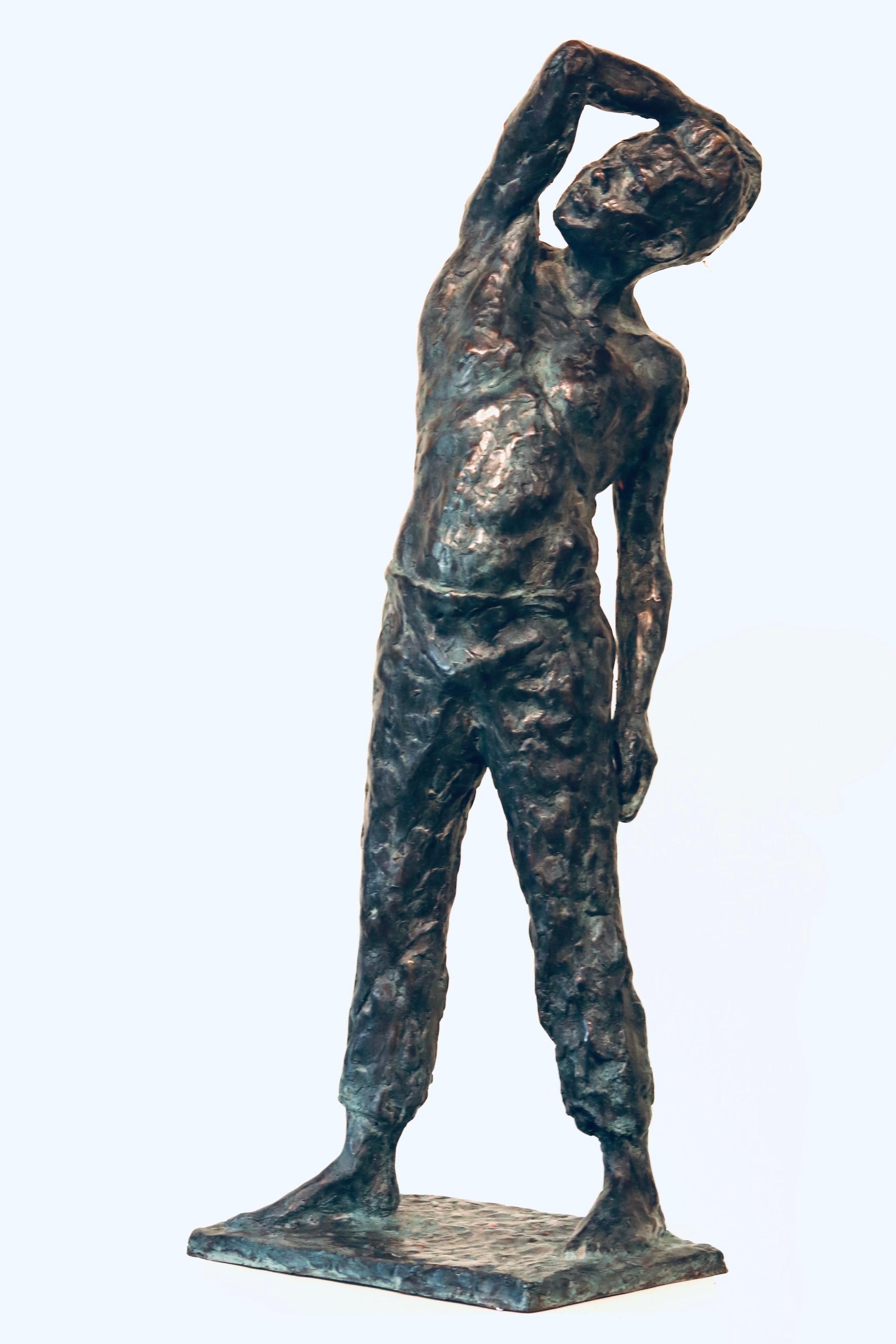 Roy- 21st Century Sculpture of a bare chested male figure standing