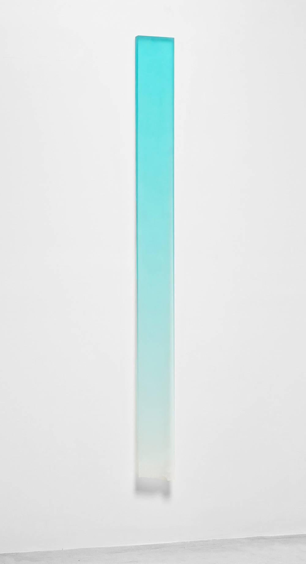 Peter Alexander Abstract Sculpture - 9/8/13 (Aqua Waterfall)