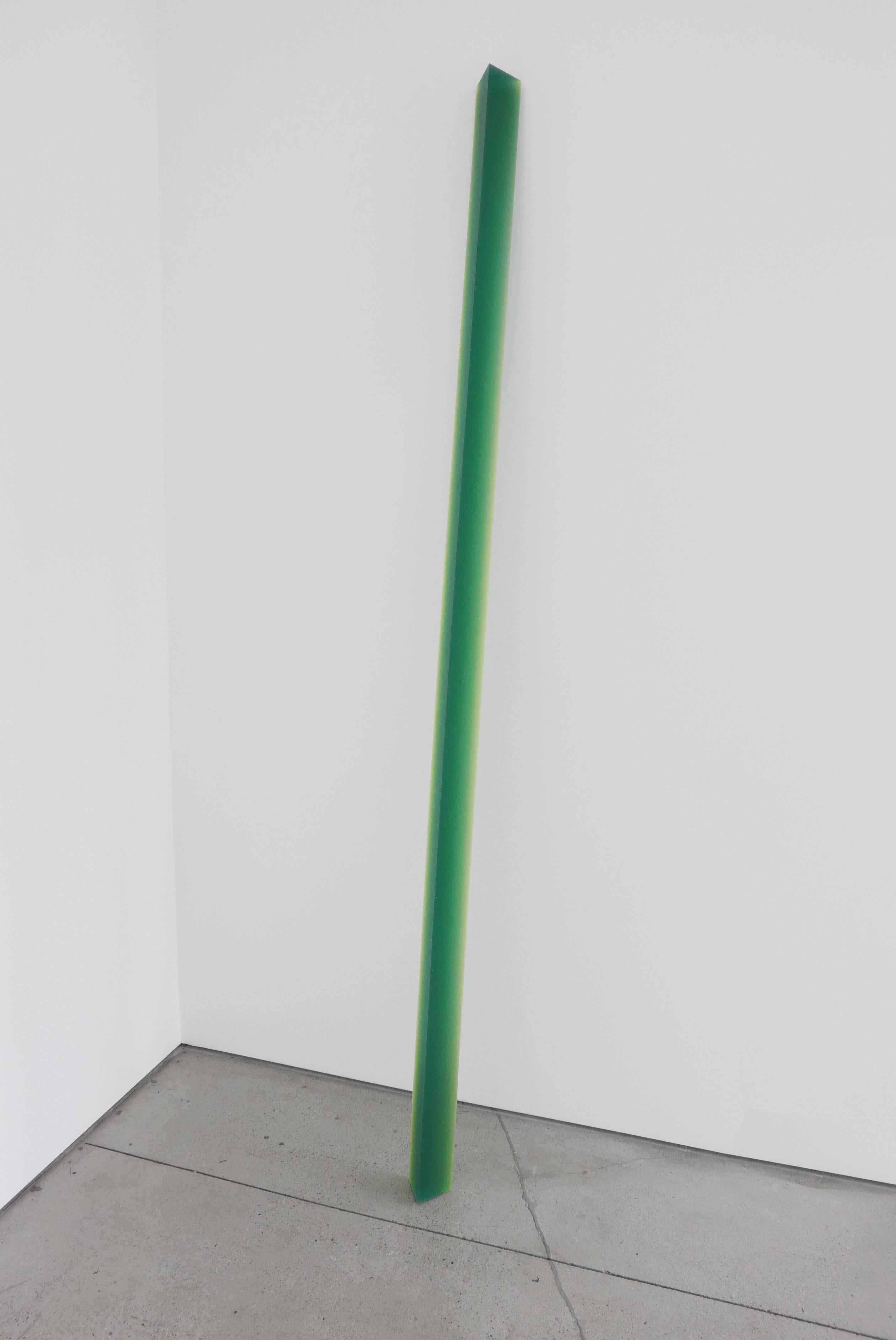 Peter Alexander Abstract Sculpture - Green Leaner