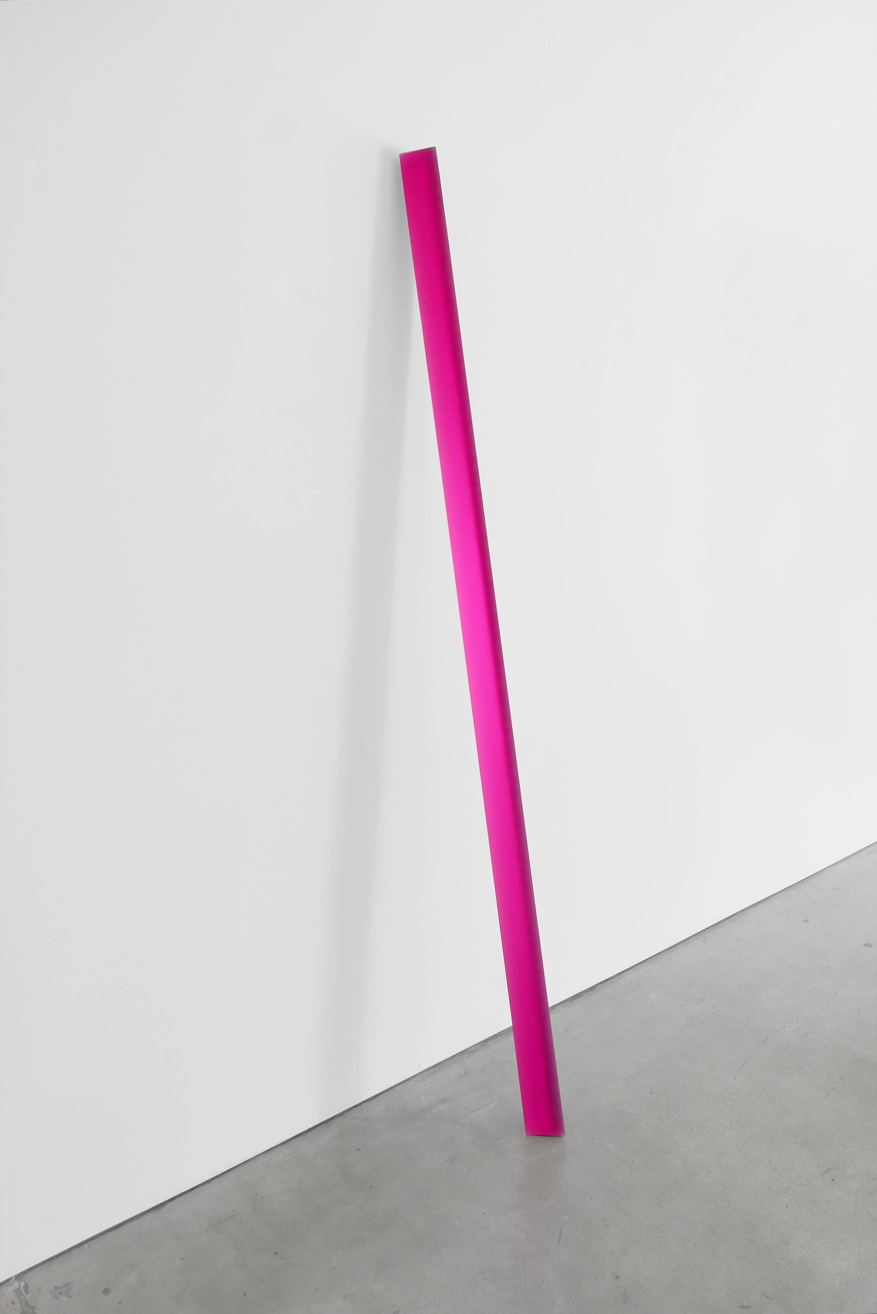 Peter Alexander Abstract Sculpture - Pink Leaner