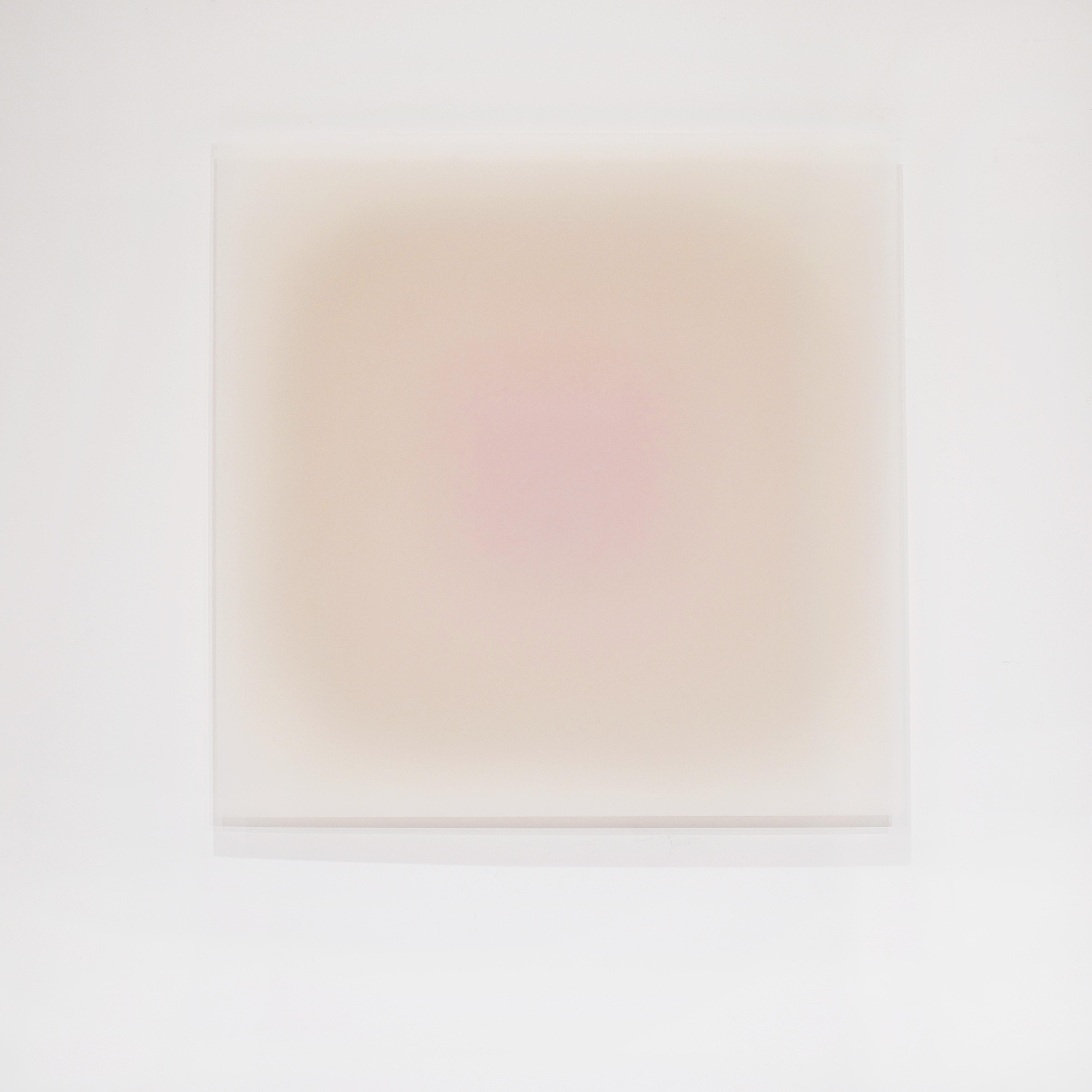 Untitled (Radiating Pink Square Urethane Relief), 2013