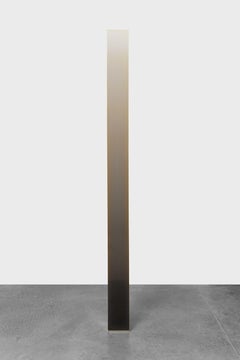 Ohne Titel (hoher Keil aus schwarzem/bernsteinfarbenem Polyesterharz), 1968