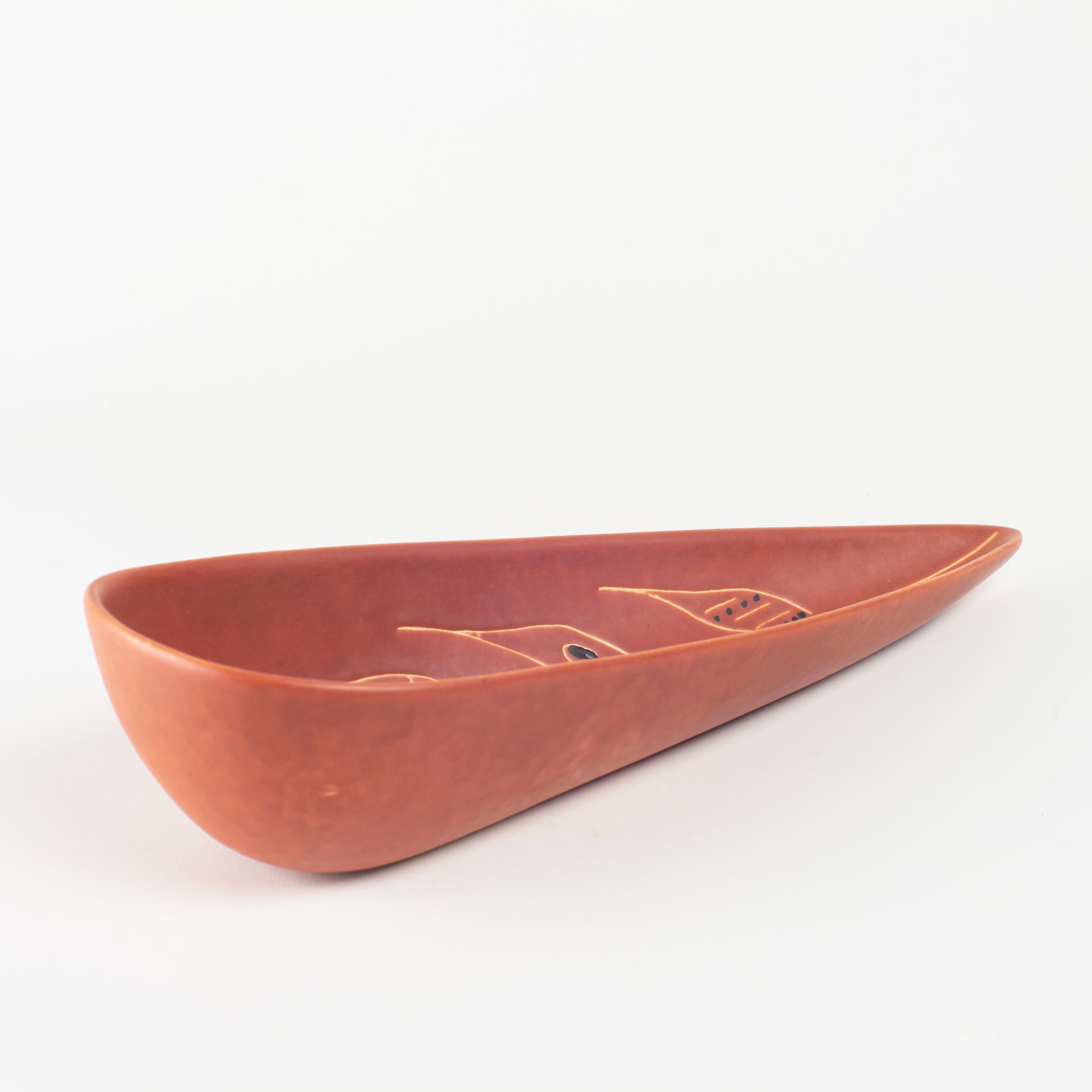 Mid-Century Modern Peter and Denise Orlando Ceramic Coupe, France, circa 1960