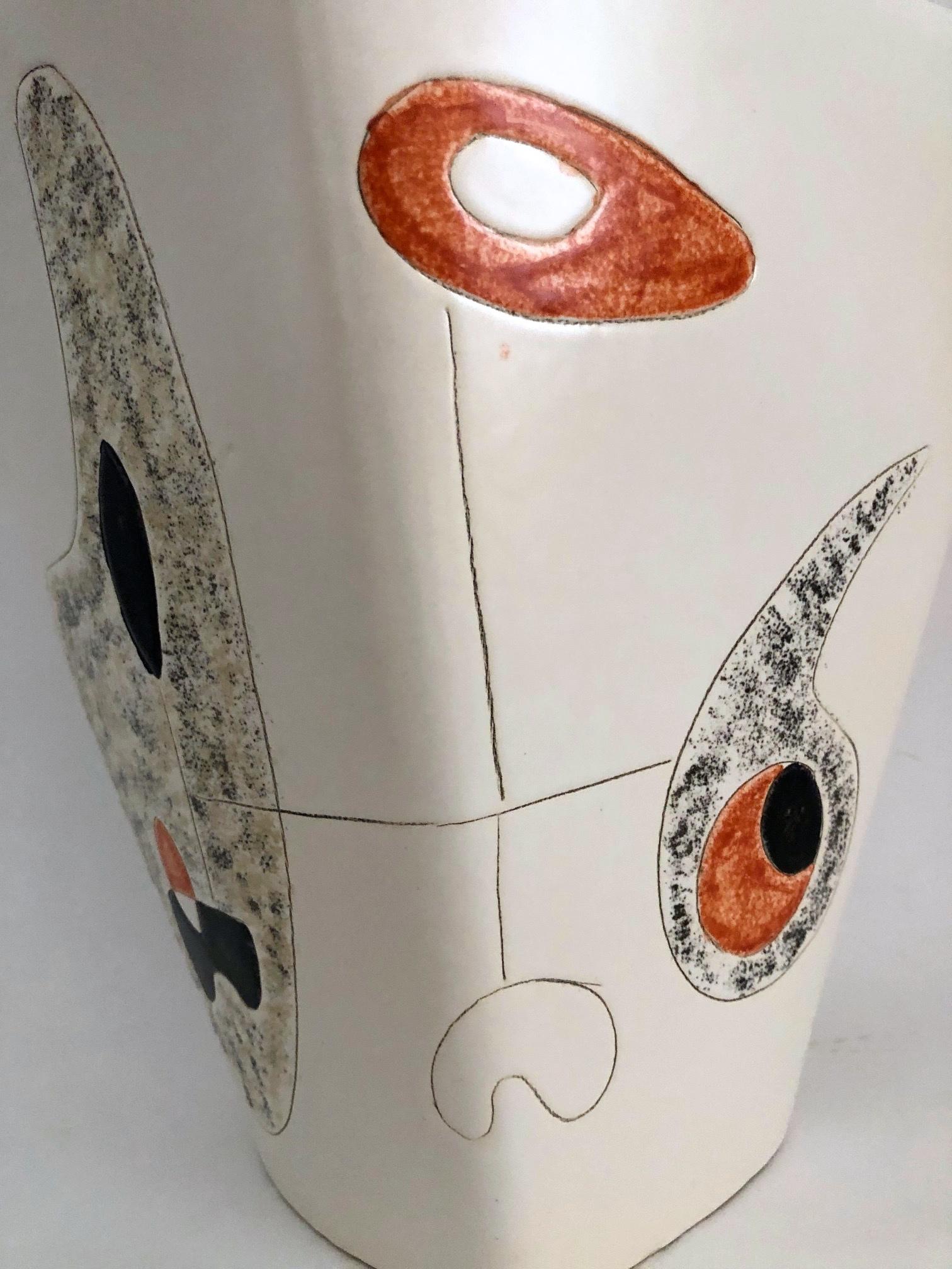 Peter and Denise Orlando Large Ceramic Vase, 1950s In Good Condition In Paris, FR
