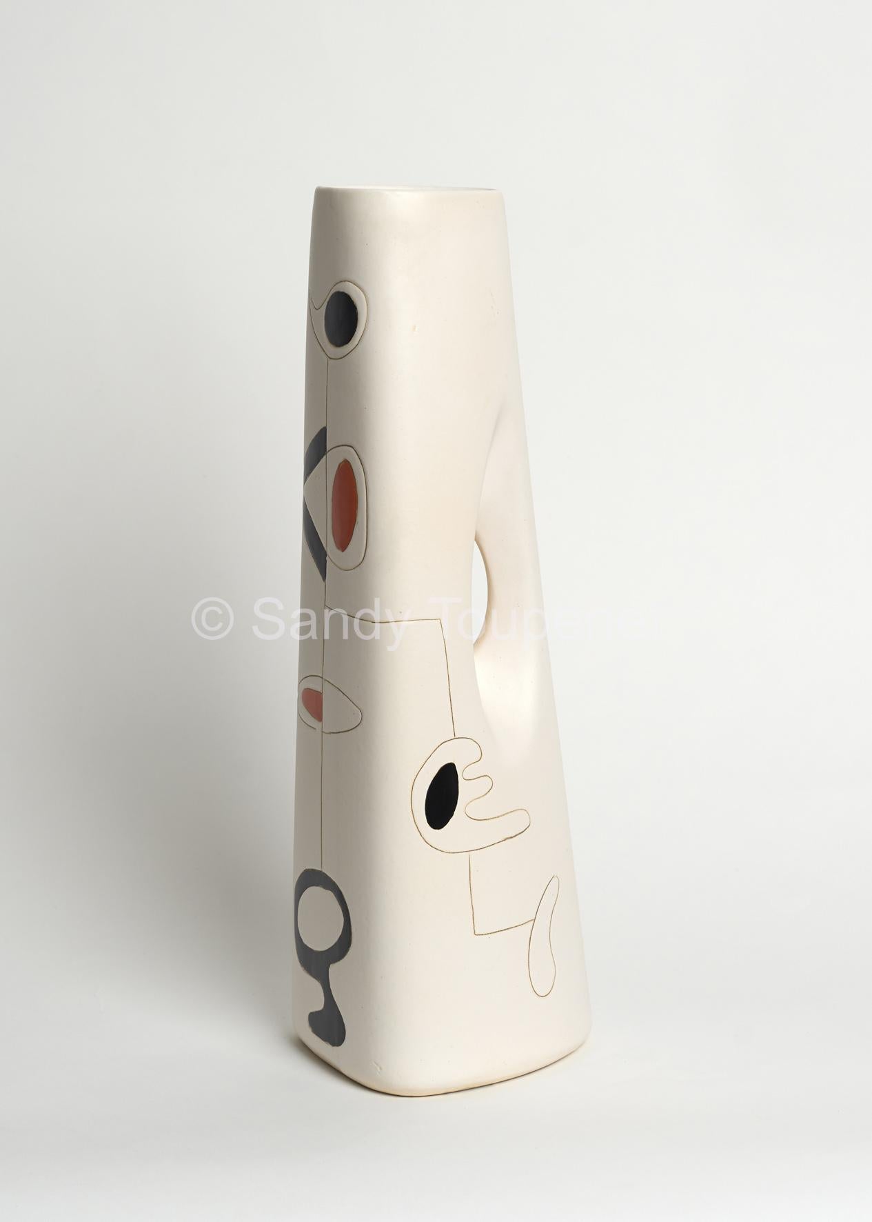Mid-20th Century Peter and Denise Orlando Large Ceramic Vase, 1950s For Sale