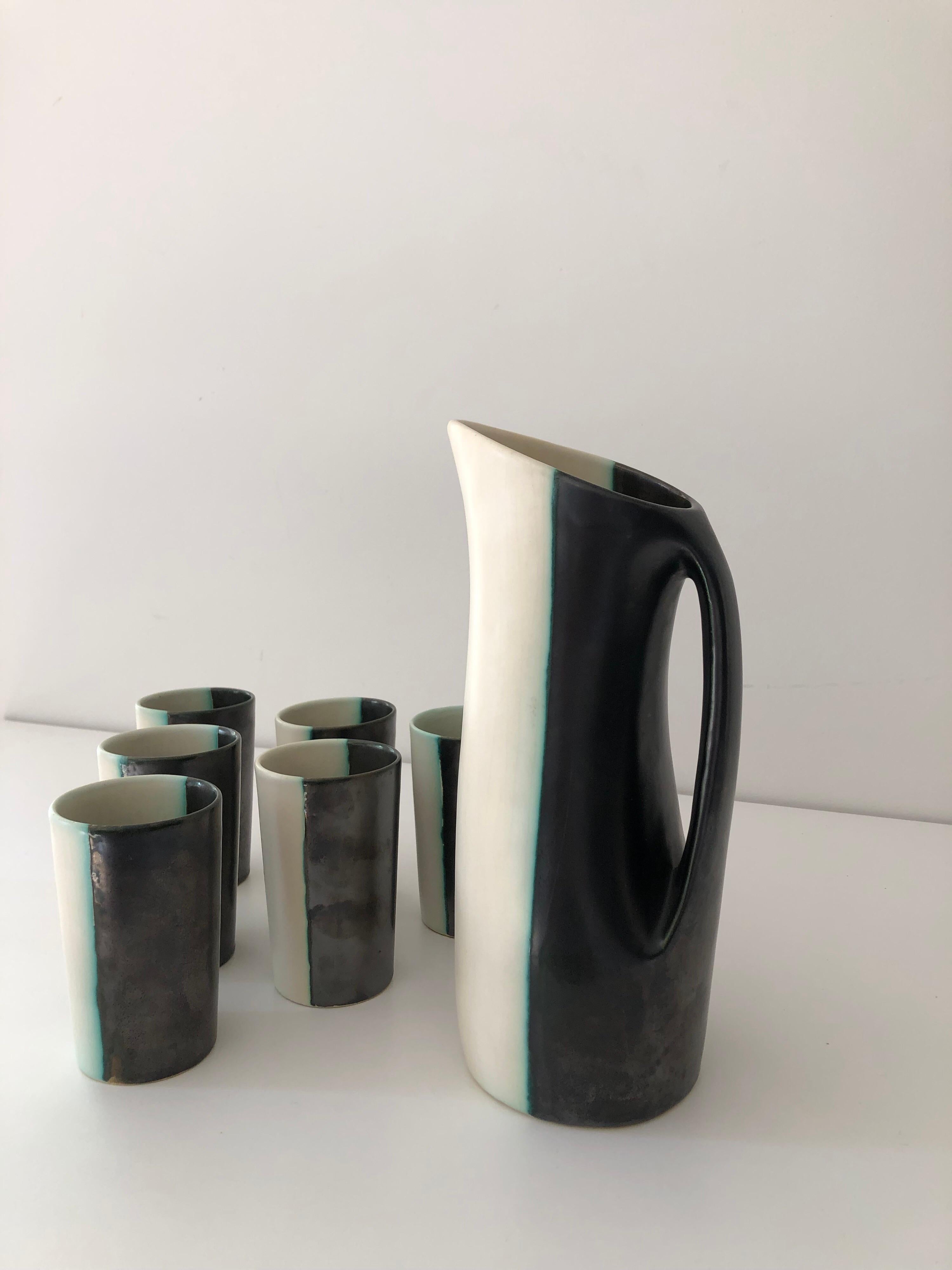 Mid-Century Modern Peter and Denise Orlando, Water Pitcher Set