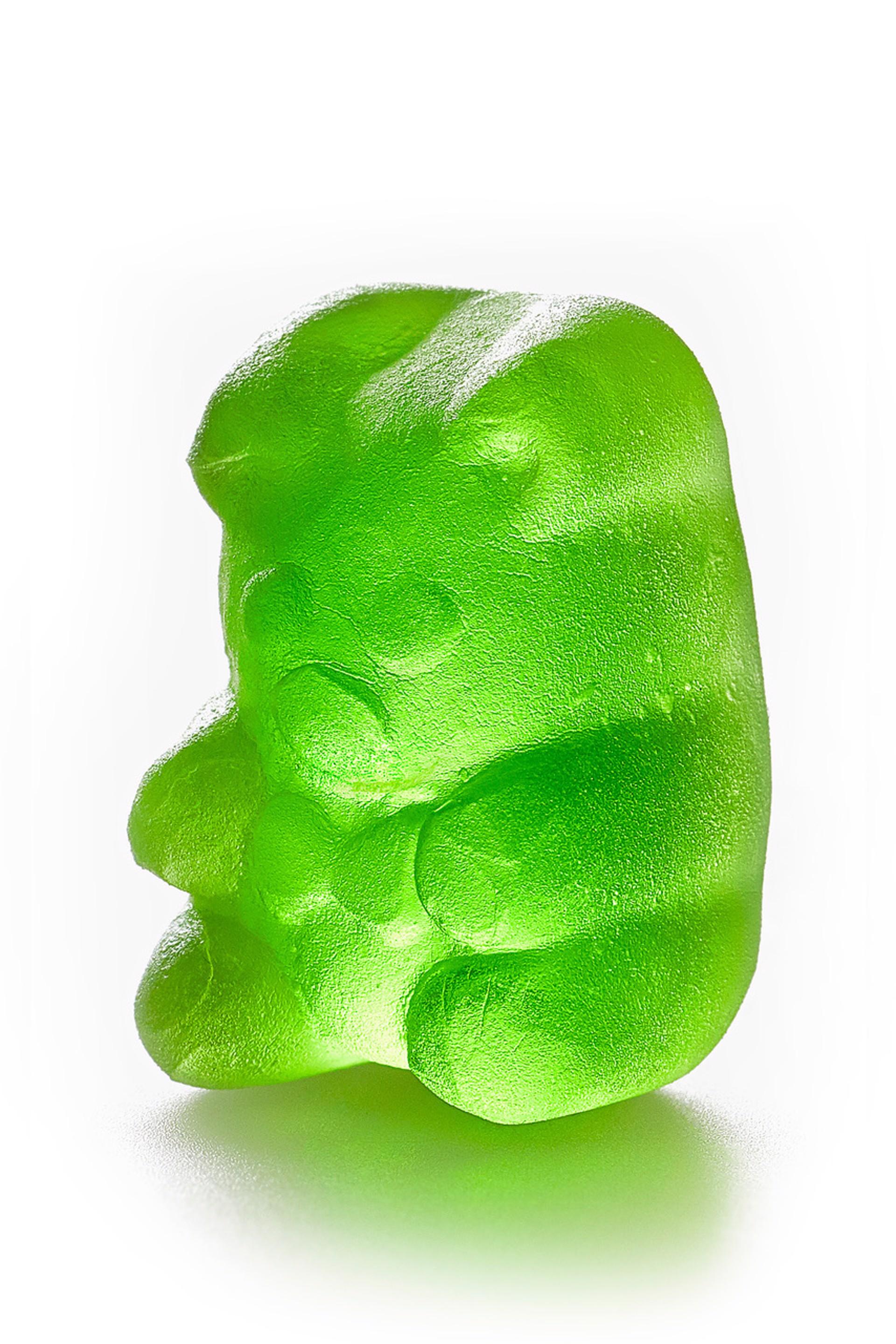 Peter Andrew Lusztyk Color Photograph - Gummy Bear Green (36" x 24")