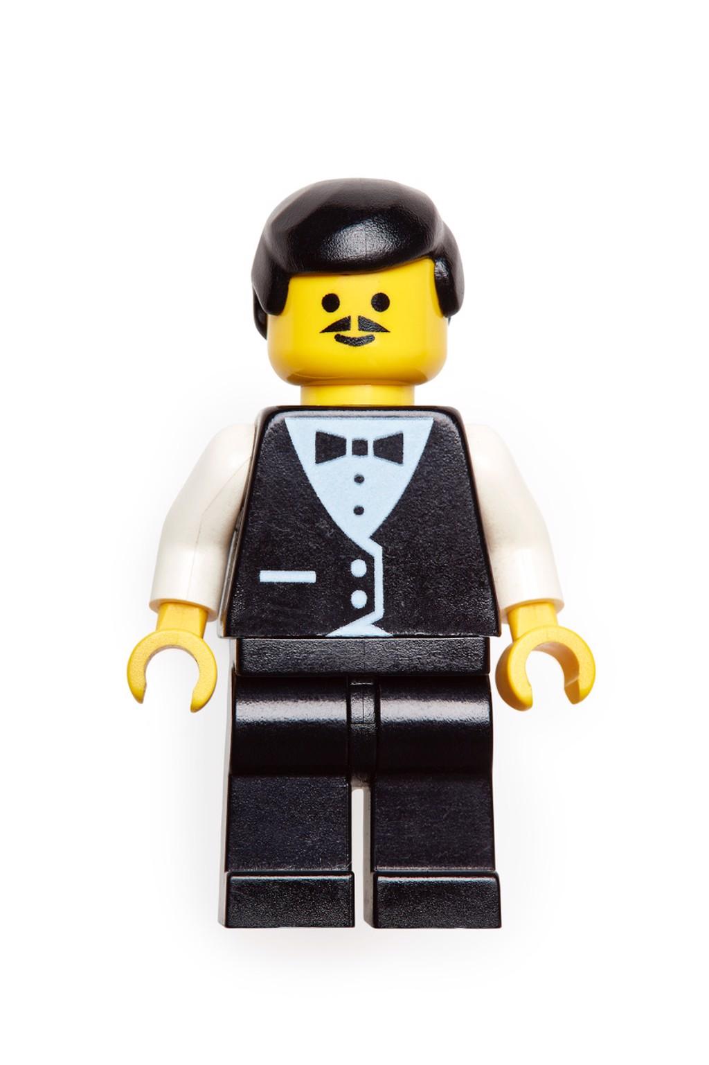 Peter Andrew Lusztyk Figurative Photograph - Lego "Garçon / Waiter" (48" x 36")