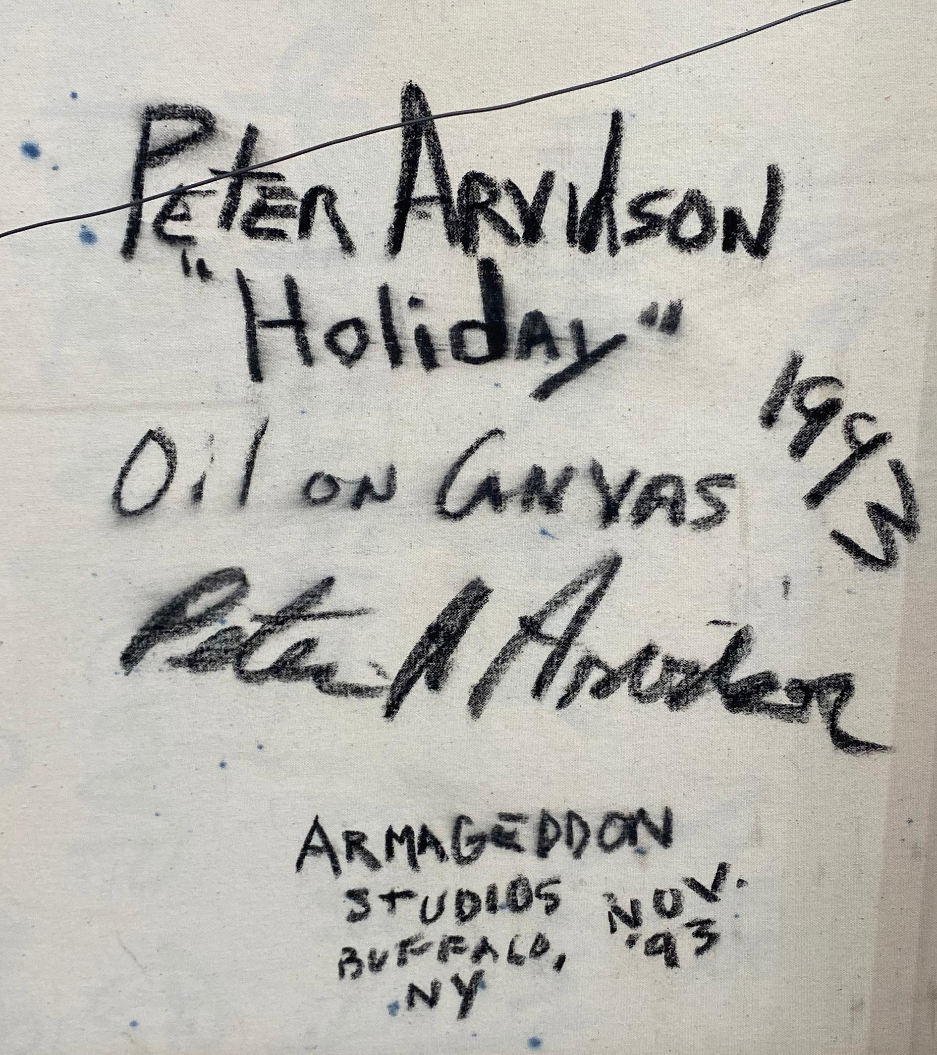 Pintura original al óleo sobre lienzo del artista contemporáneo Peter Arvidson.

El grueso imposto y los colores elegidos crean una presencia caprichosa pero llamativa en la pared. Titulada 