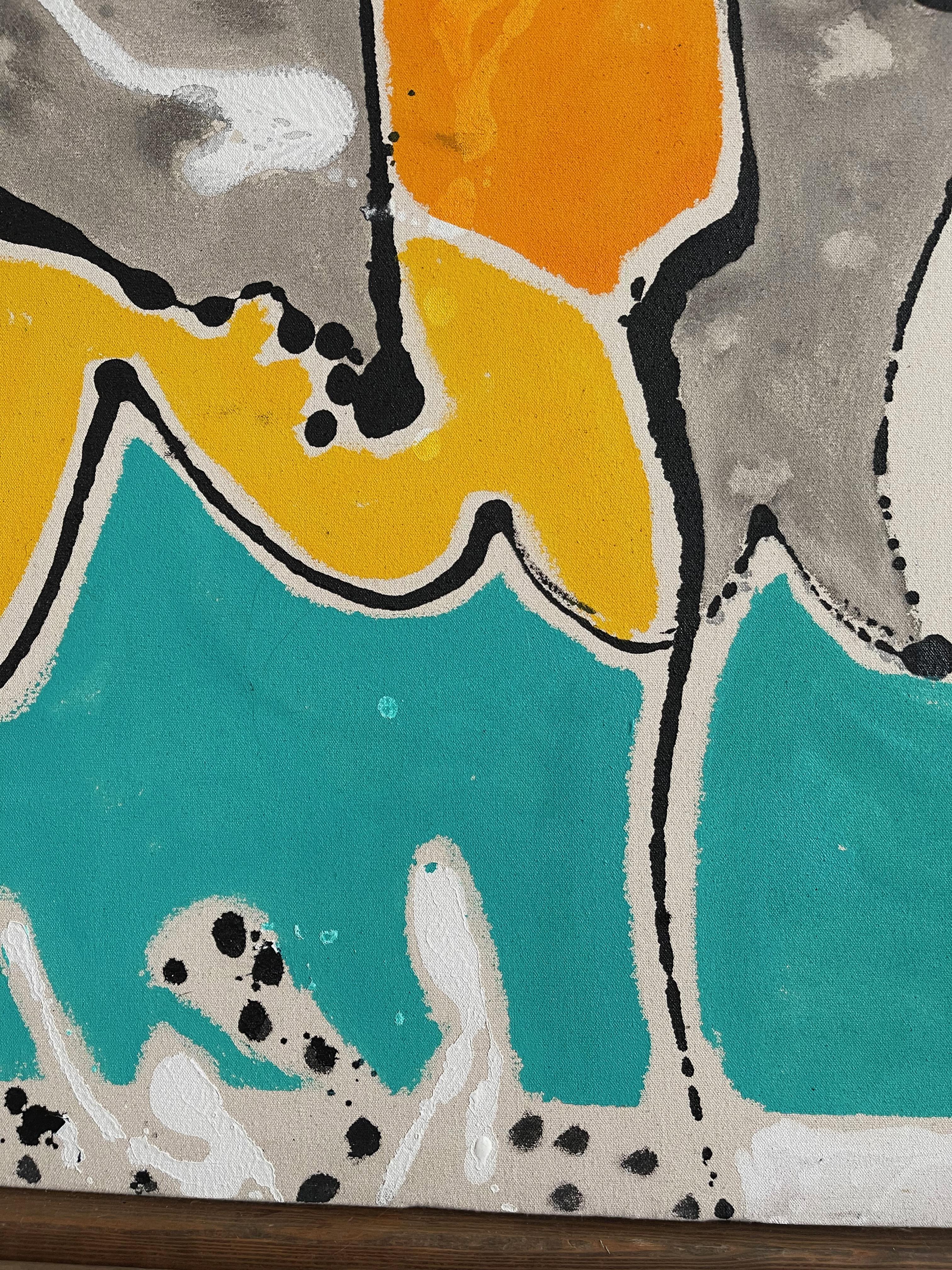 Schwedisches abstraktes expressionistisches Gemälde „Seeschaum“ von Peter Astrom im Angebot 5