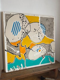 Peter Astrom "Sea Foam" Swedish Abstract Expressionist Painting