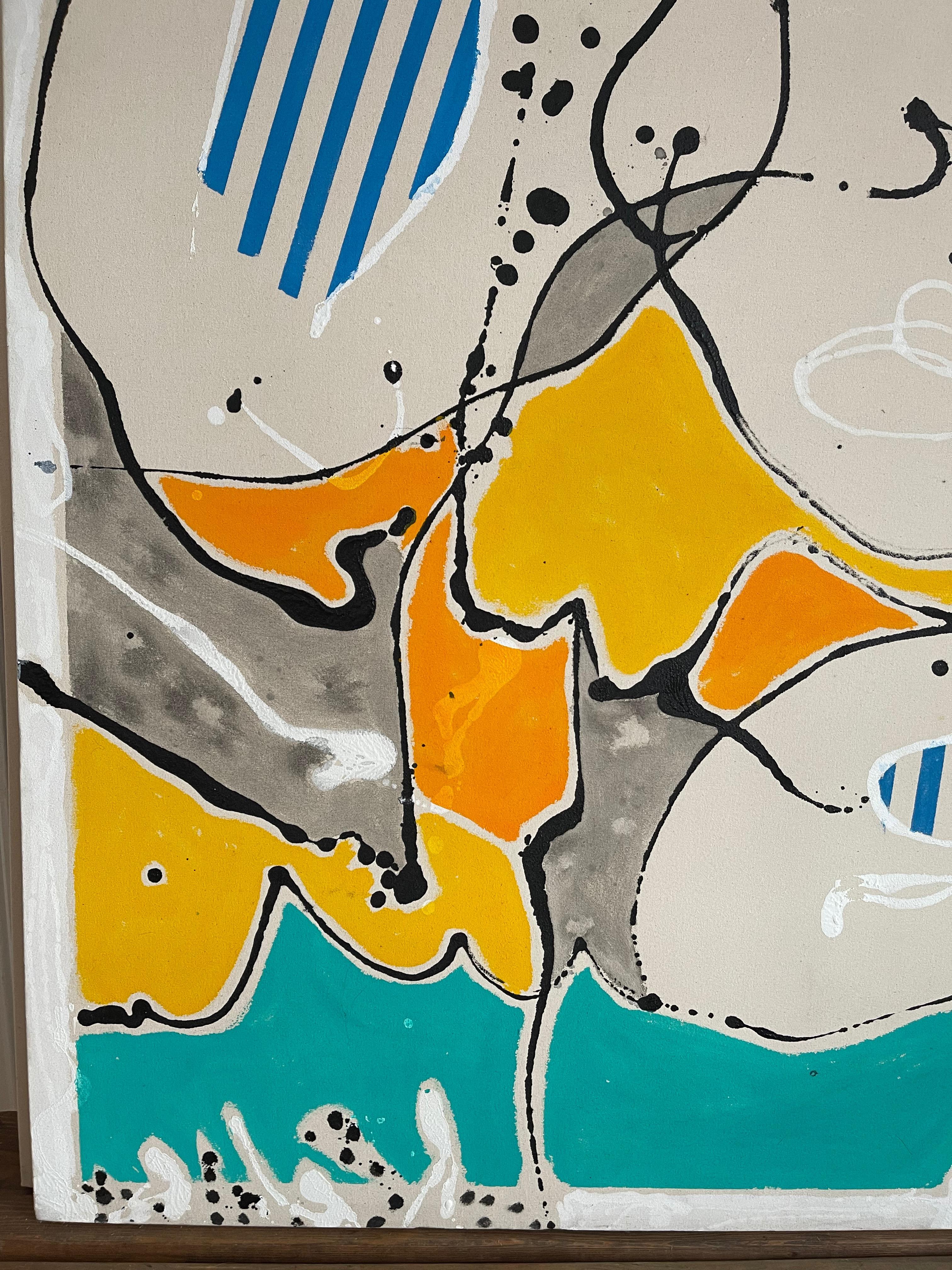 Schwedisches abstraktes expressionistisches Gemälde „Seeschaum“ von Peter Astrom (amerikanisch) im Angebot