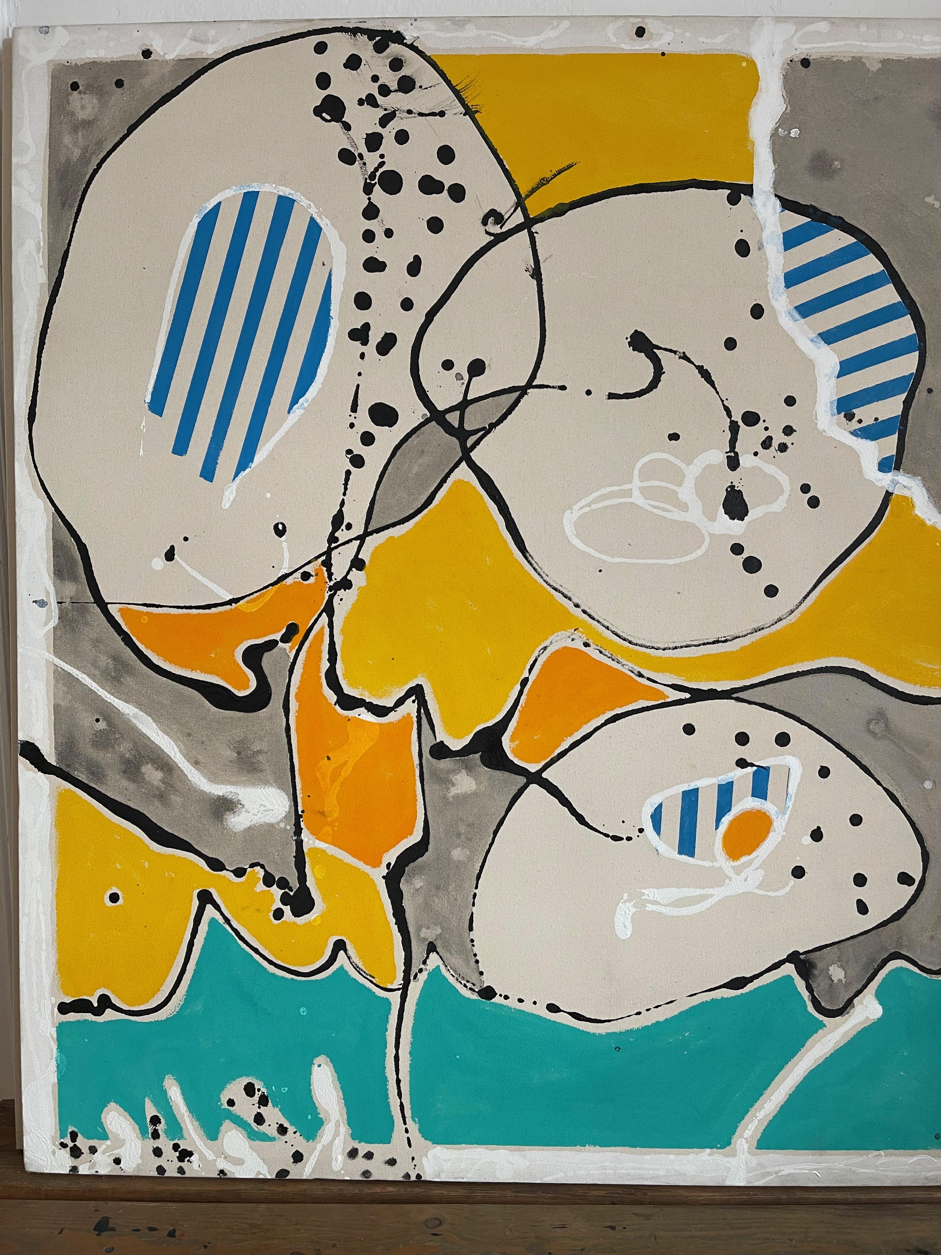 Schwedisches abstraktes expressionistisches Gemälde „Seeschaum“ von Peter Astrom (Gemalt) im Angebot