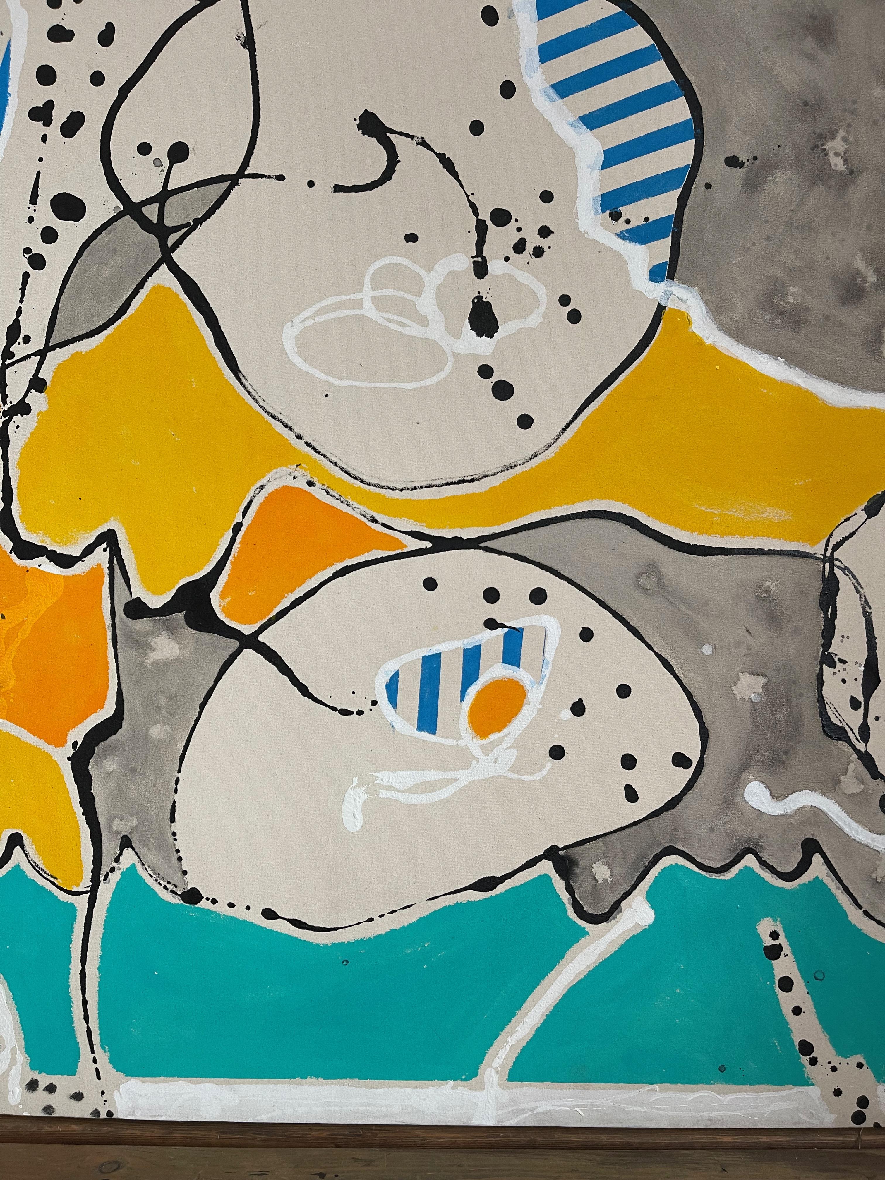 Schwedisches abstraktes expressionistisches Gemälde „Seeschaum“ von Peter Astrom im Angebot 1