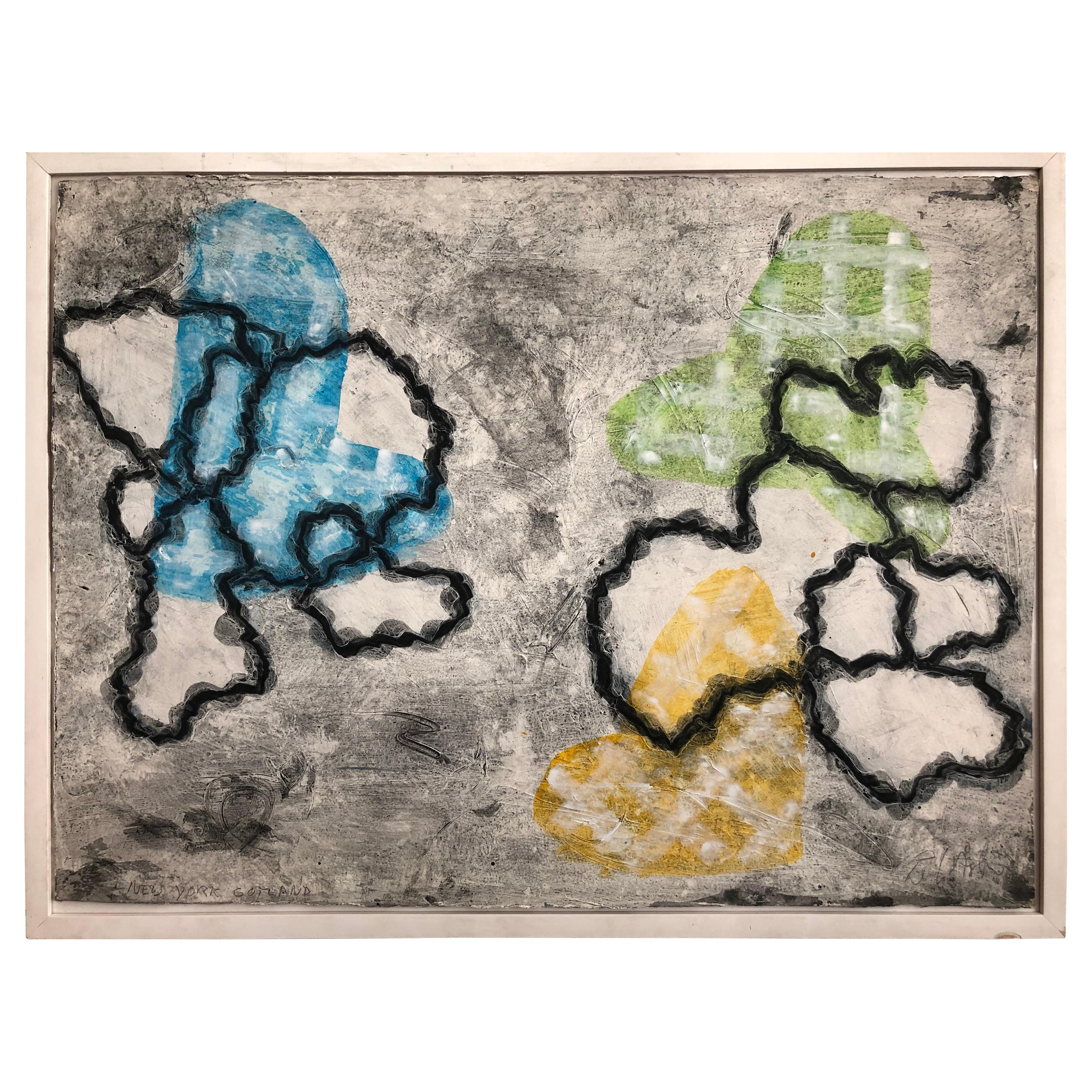 Peinture expressionniste abstraite suédoise Sea Creature n°1 de Peter Astrom