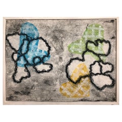 Peter Astrom "Criatura marina nº 1" Pintura acrílica expresionista abstracta sueca